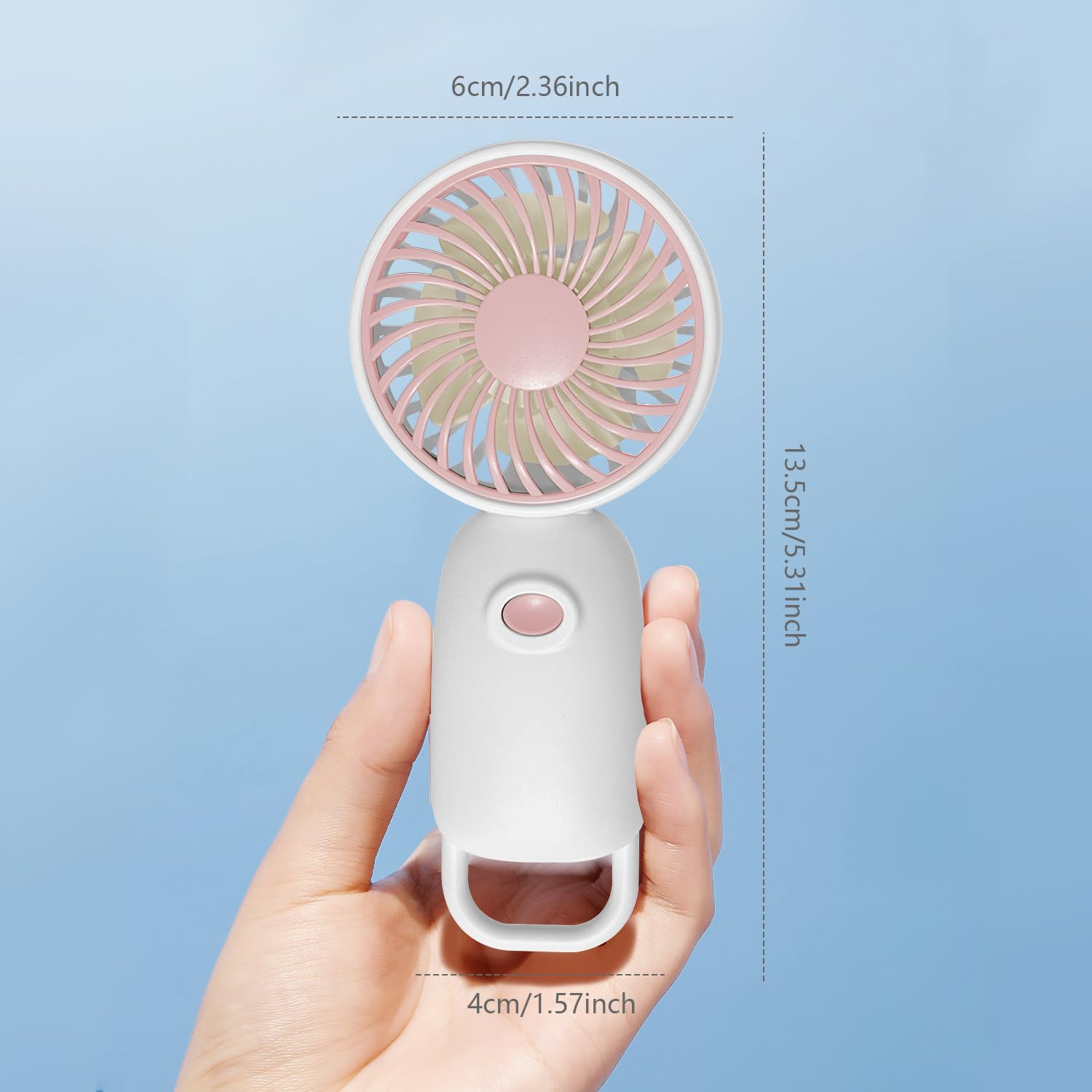 Mini Portable Fan,Cute Handheld Usb Rechargeable Battery Operated Lightweight Small Personal Fan