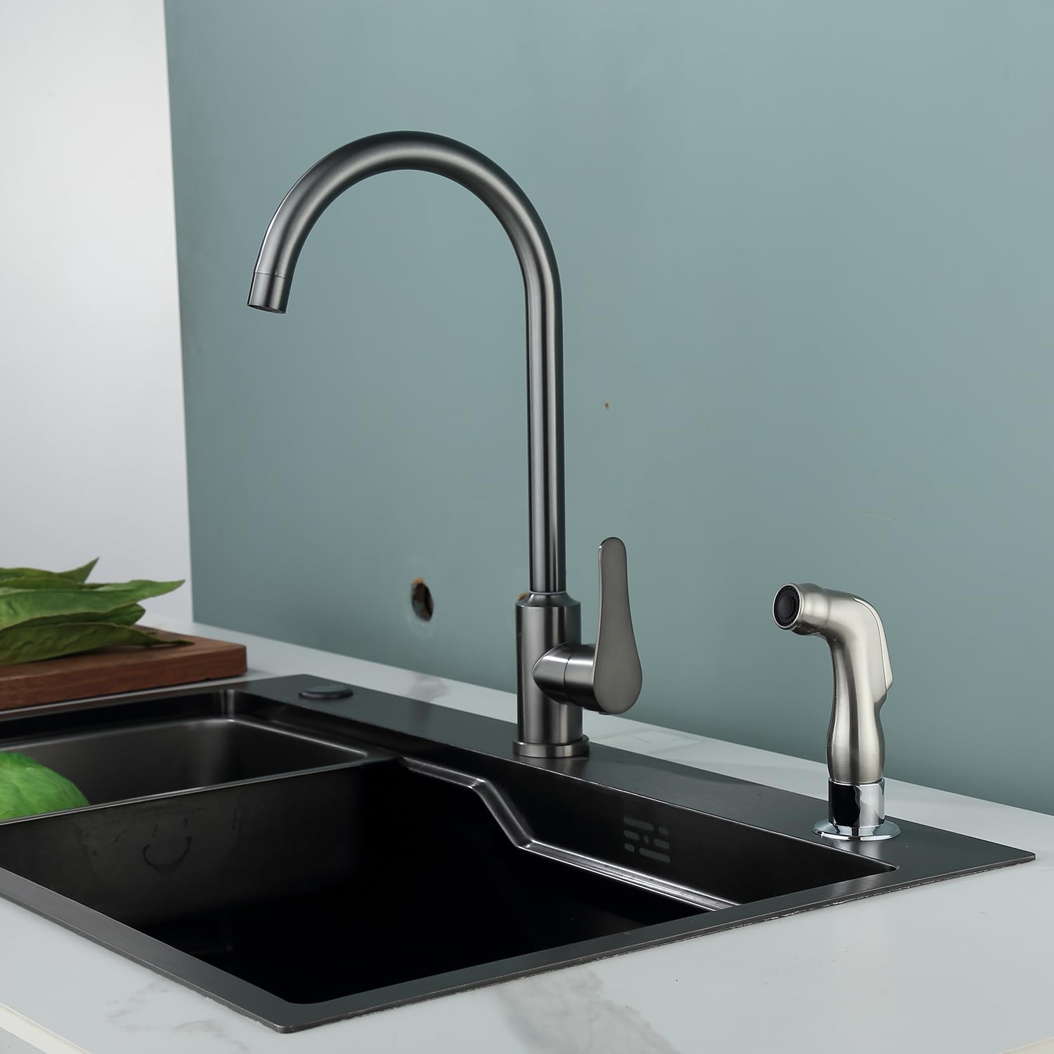 Zephyrjazz Kitchen Sink Spray Attachment For Moen Stainless Replacement Kitchen Side Spray Head And Hose Assembly, 136103Sl