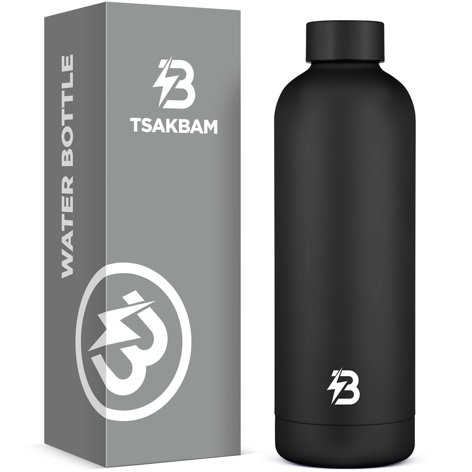 Insulated Water Bottle With Lid, 25 Oz Reusable Leak-Proof Metal Stainless Steel Water Bottles