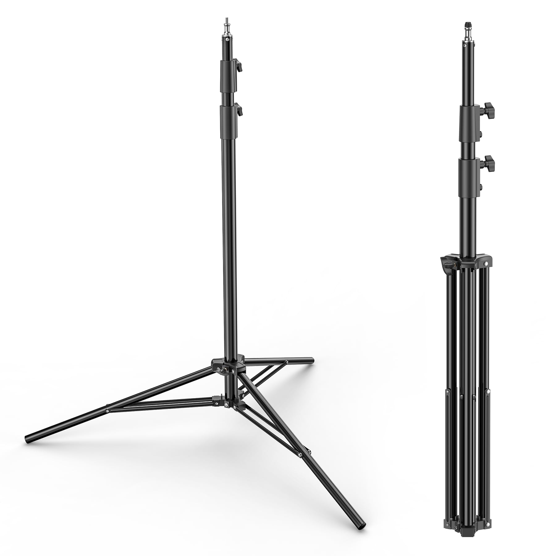Zecti Light Stand Photography 110/9.2Ft Inches Photo Video Light Tripod Stand With Cellphone Clip Adapter With Both 1/4 And 3/8 Screw Holes Mount