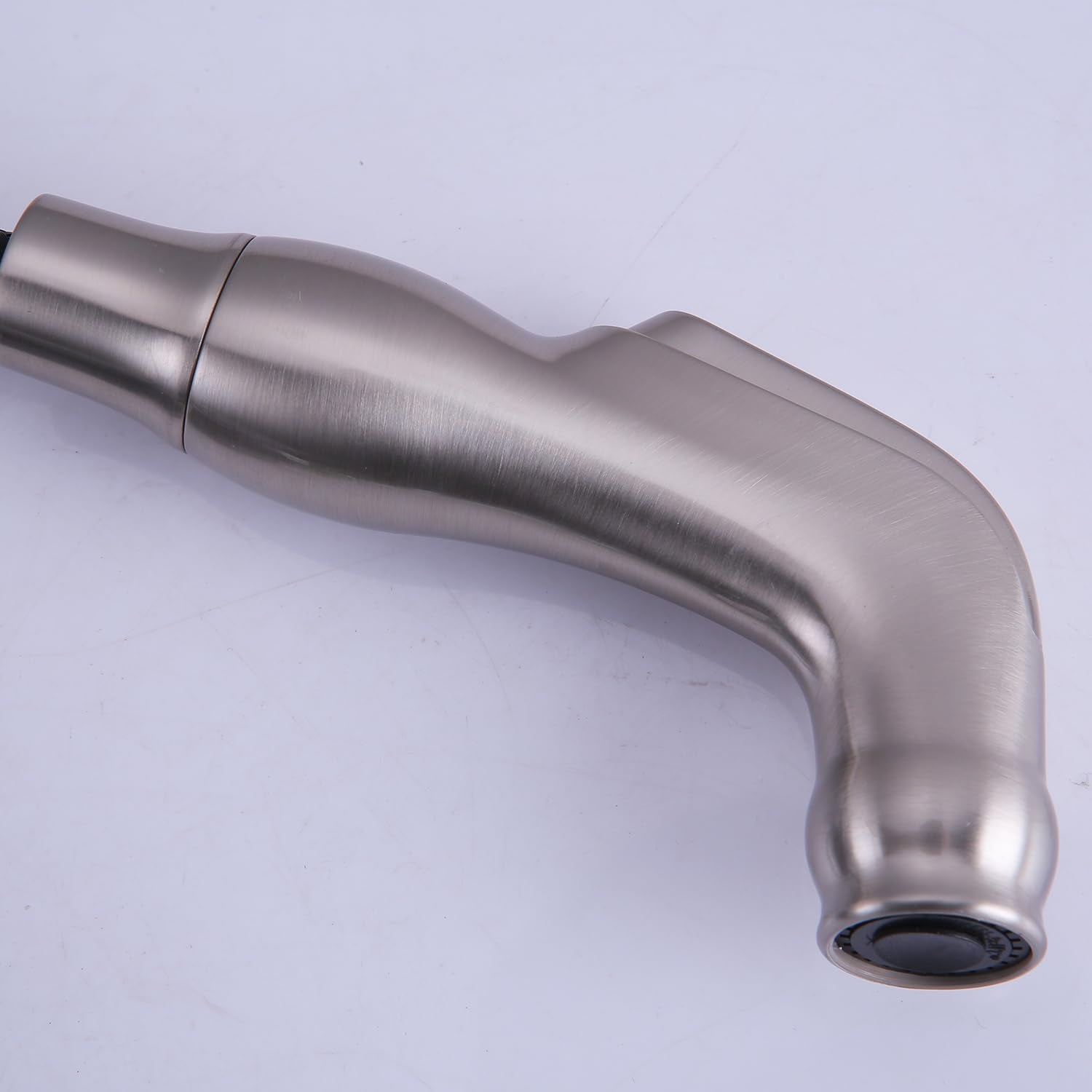 Liberaquar Kitchen Sink Side Sprayer Side Connector Compatible With Moen Faucet Head Replacement, Kitchen Sink Faucet Sprayer Attachment With Water Hose/Holder, Brushed Nickel Finish