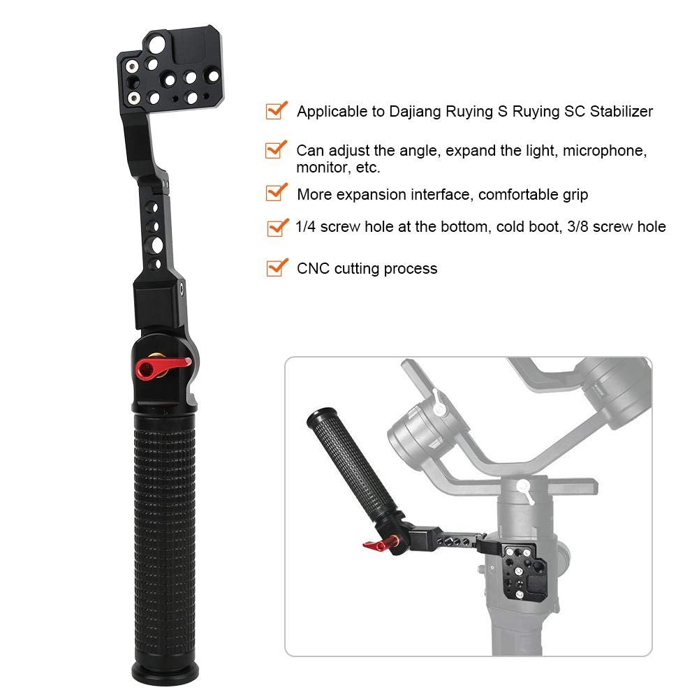 Vbestlife Stabilizer Handle Grip, 1/4'' 3/8'' Mount Aluminium Alloy Folding Handheld Grip Stabilizer Accessories For Dji Ronin S/Ronin Sc