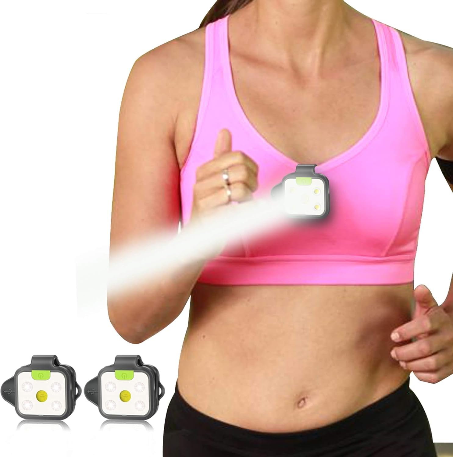 Hokoiln Outdoor Night Running Lights, 2Pack Led Running Lights For Runners With Rechargeable Battery For Camping, Hiking, Running, Jogging, Outdoor Adventure