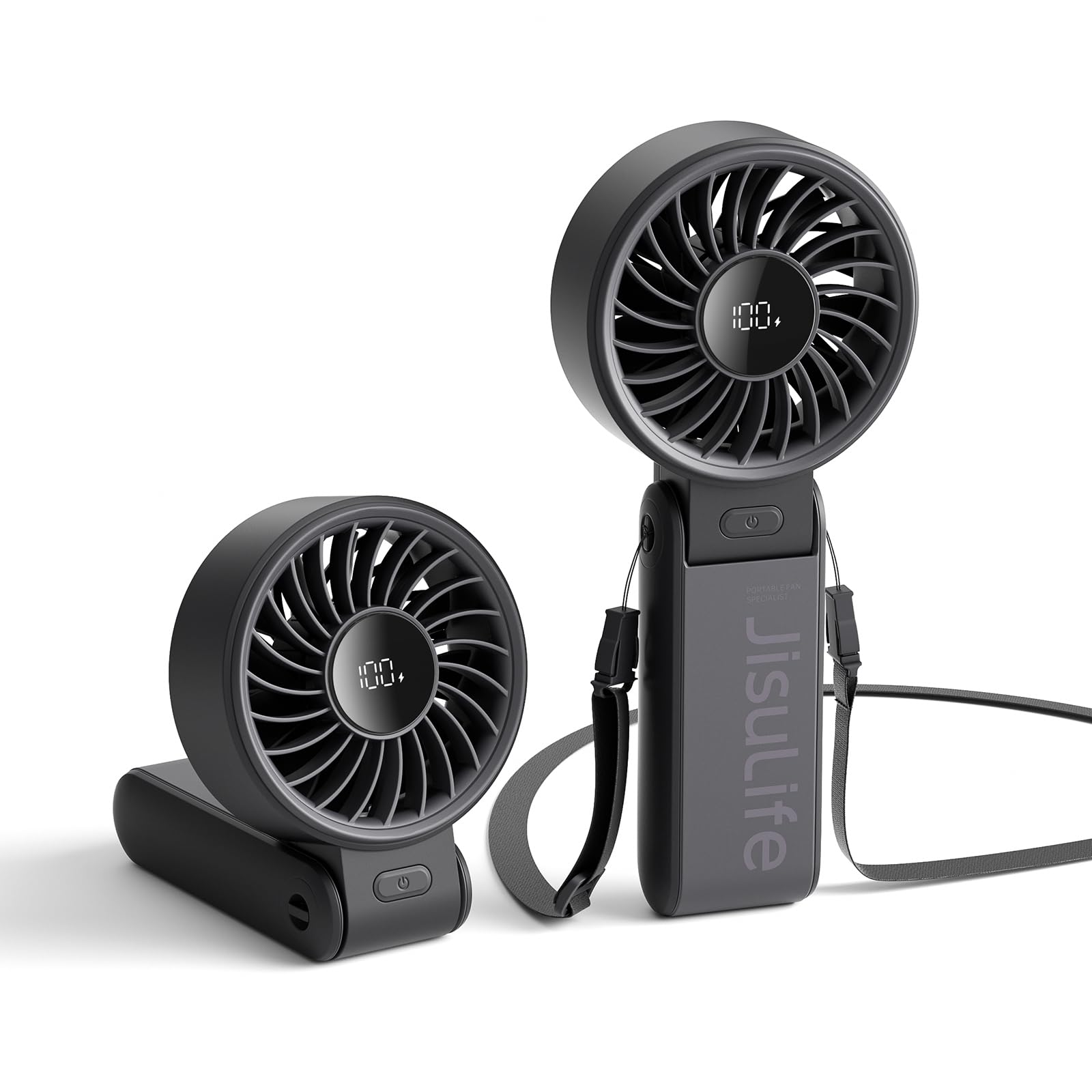 Jisulife Handheld Fan Life7 – Ultimate Flexibility: High-Power Motor, Led Display, 19.5 Hrs Cooling - Koospark