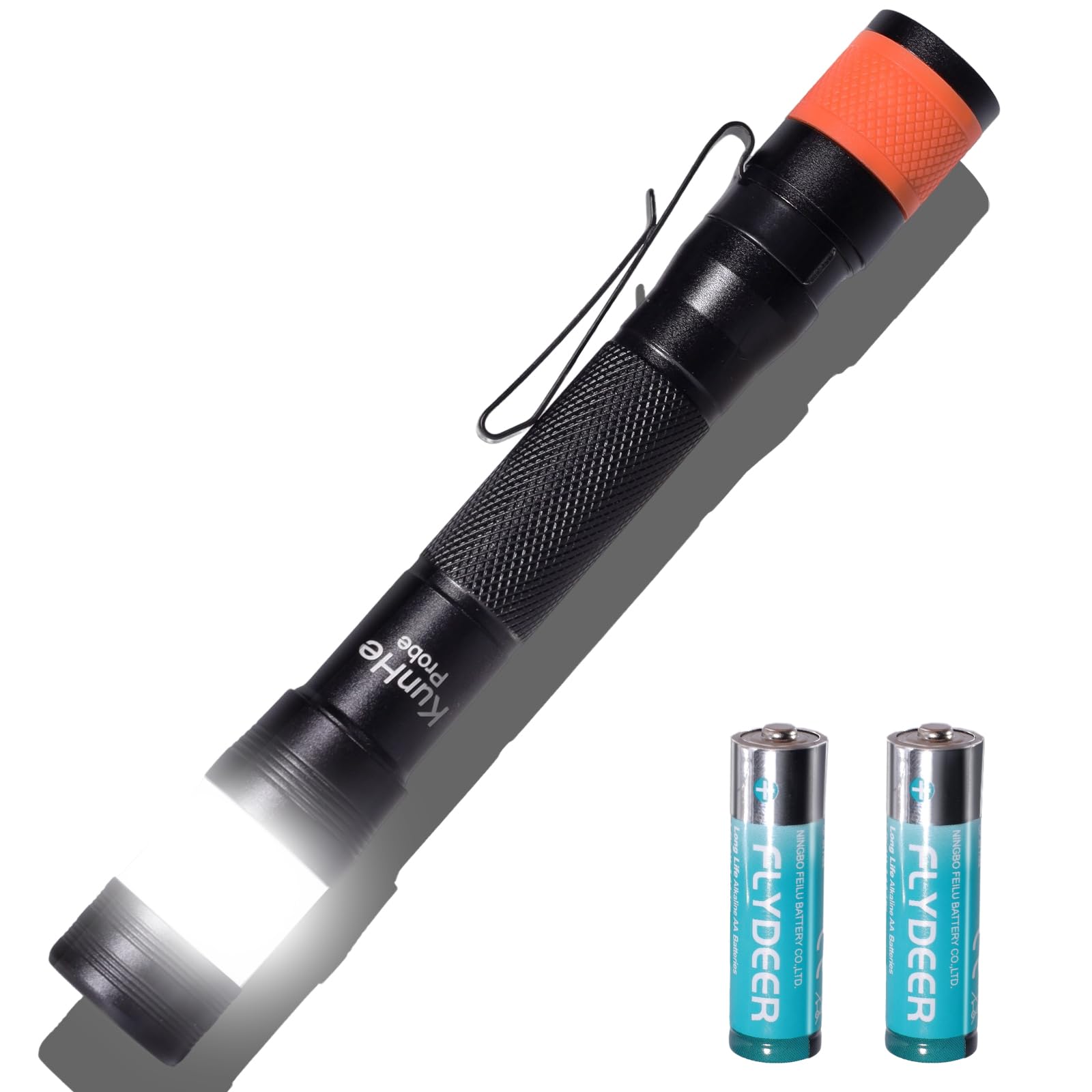 Kunhe Probe Led 250 Lumens Pen Flashlight High Lumens With Aa2 Alkaline Batteries(Included) And Magnetic Base For Inspection Repair Engineer For Husband Dad