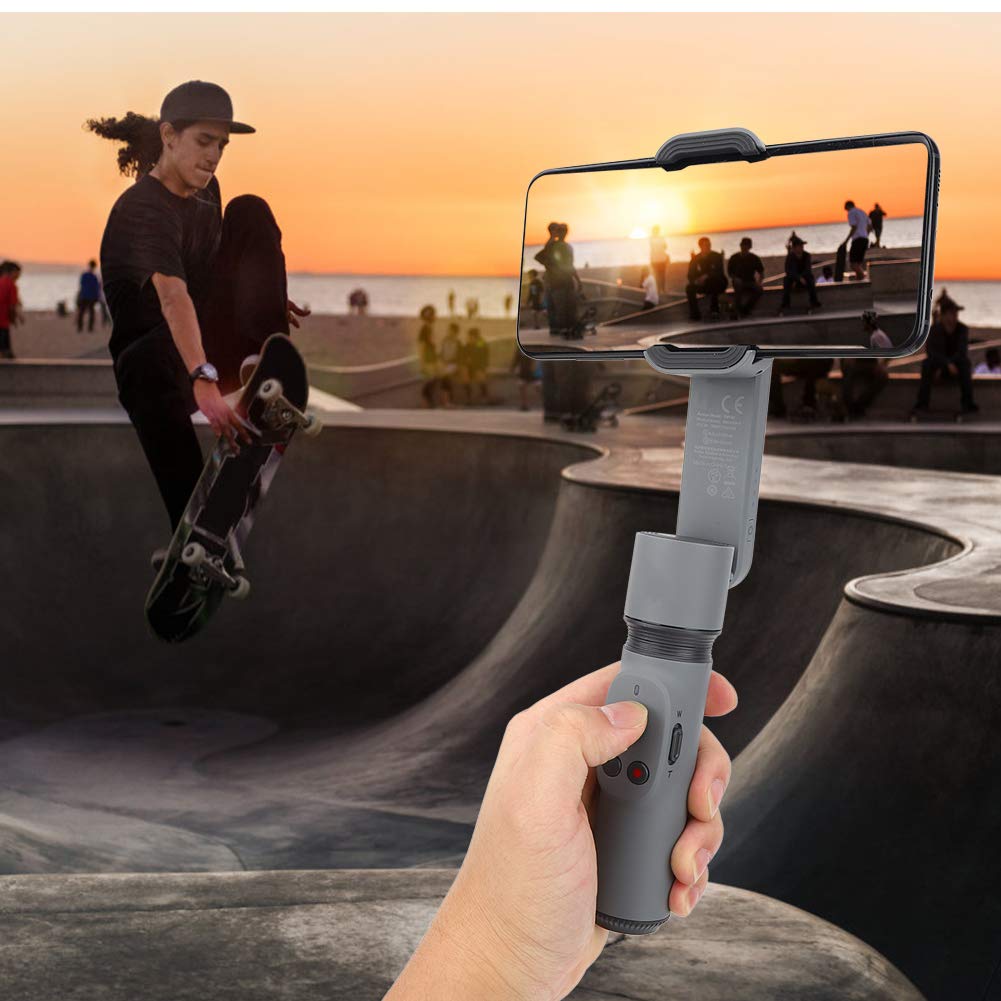 Ashata Handheld Stabilizer, Gray Rotating Storage Folding Vlog Stabilizer Antishake Ballhead Stabilizer For Live Broadcast And Short Video