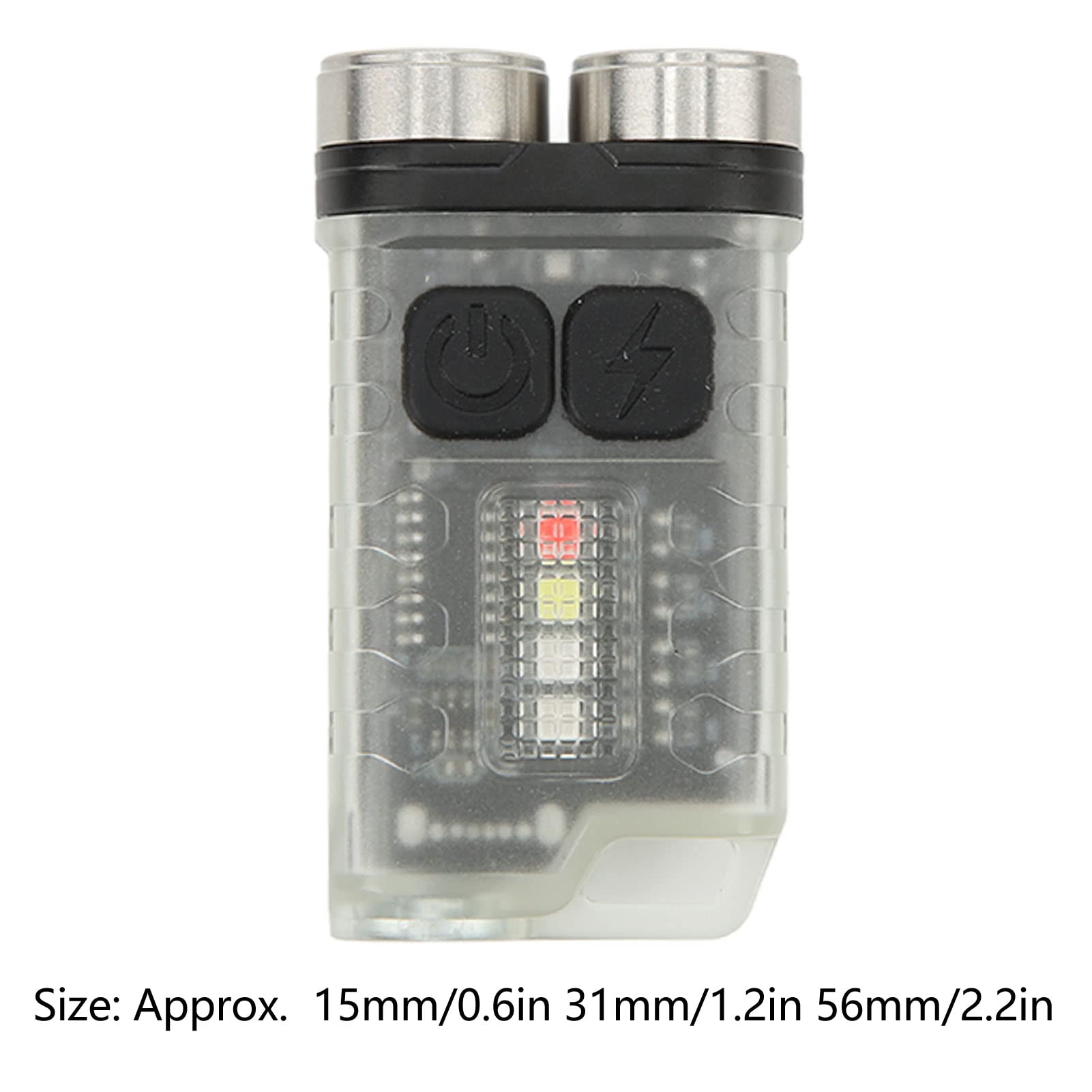 Socobeta Small Flashlight, 12 Levels Light 900Lm Keychain Flashlight Magnetic Suction Usb Charging For Camping(White)
