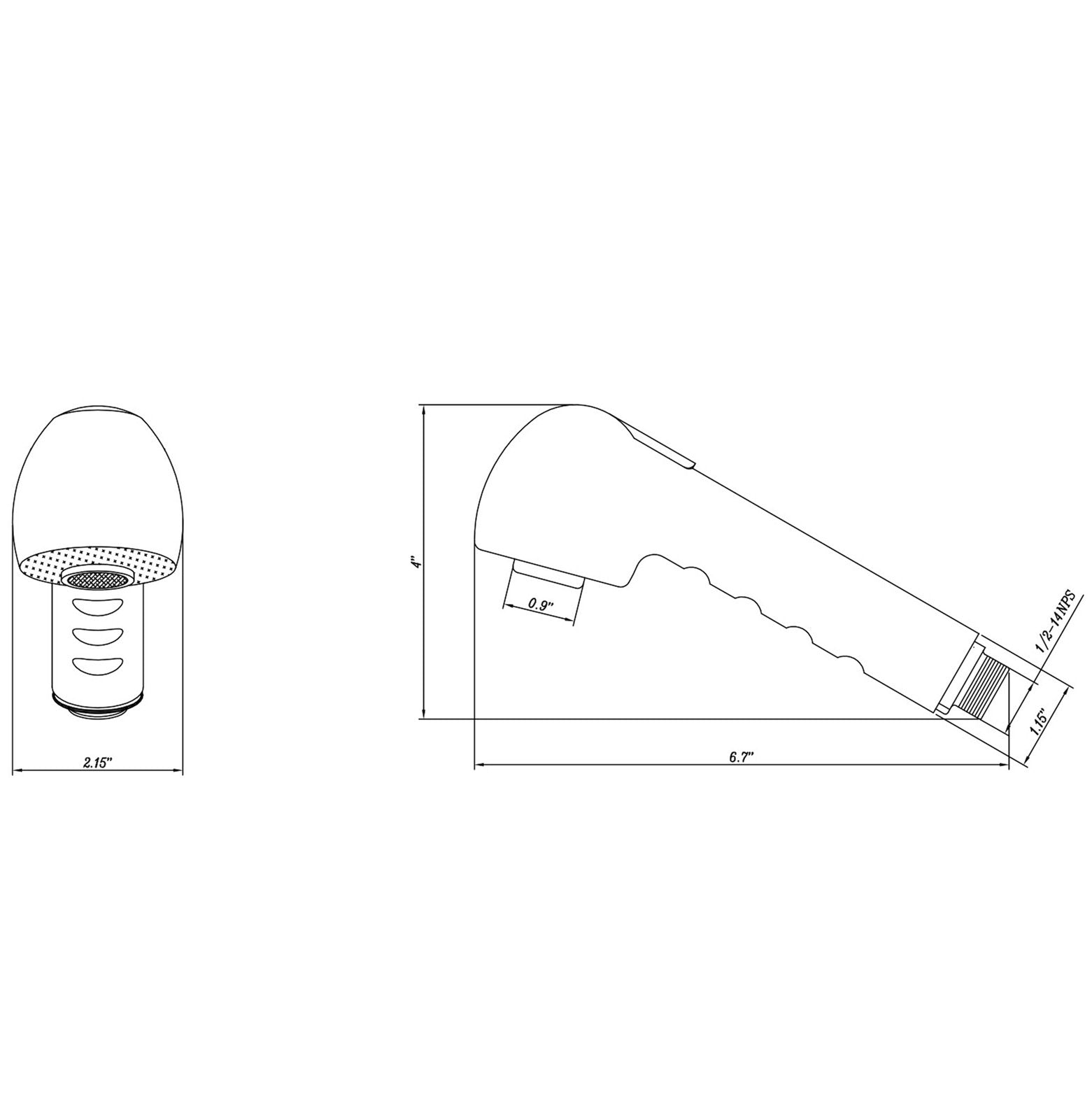 Dura Faucet Df-Rk800-Sn Rv Kitchen Faucet Pull-Out Sprayer Replacement (Brushed Satin Nickel)