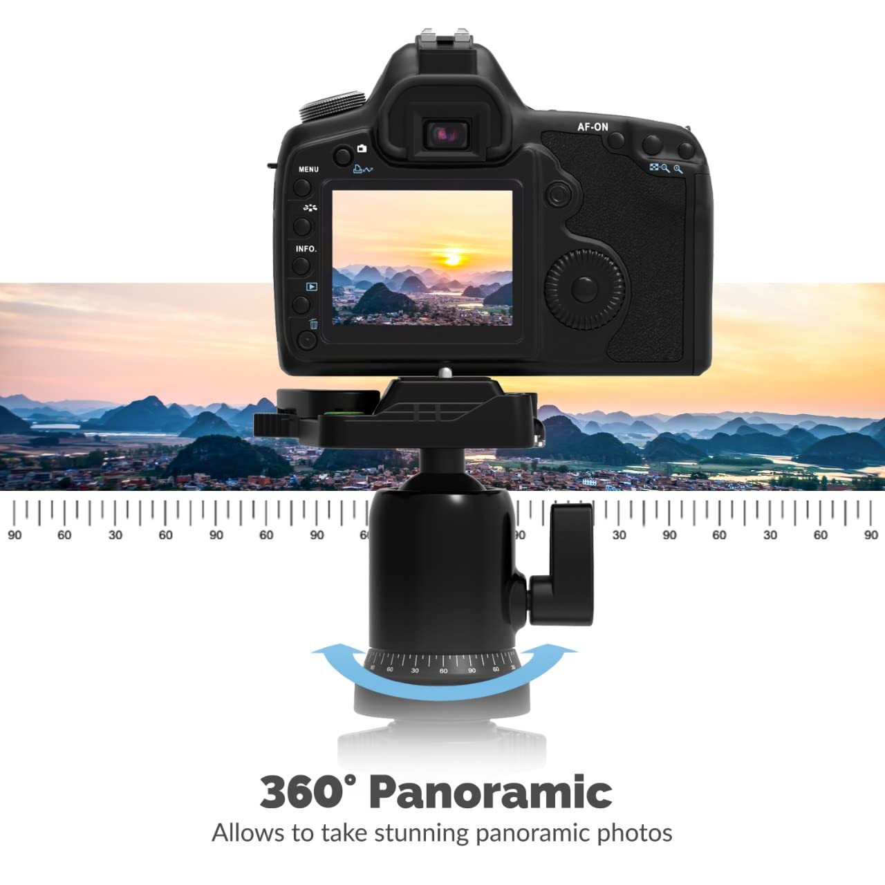 Sabrent 56 Inch Aluminum Tripod With 360 Degree Full Motion Camera Mount (Tp-Al56)