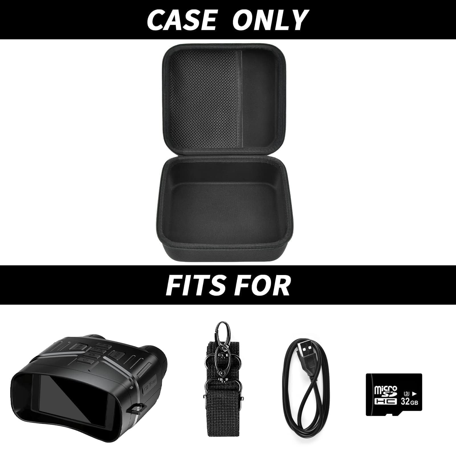 Casmilee Case Compatible With Hexeum/For Fvtga/For Vtiisamao Night Vision For Goggles - 4K Night Vision Binoculars, Holder For Telescopes Optics Scope, Case Only - Binoculars Not Included