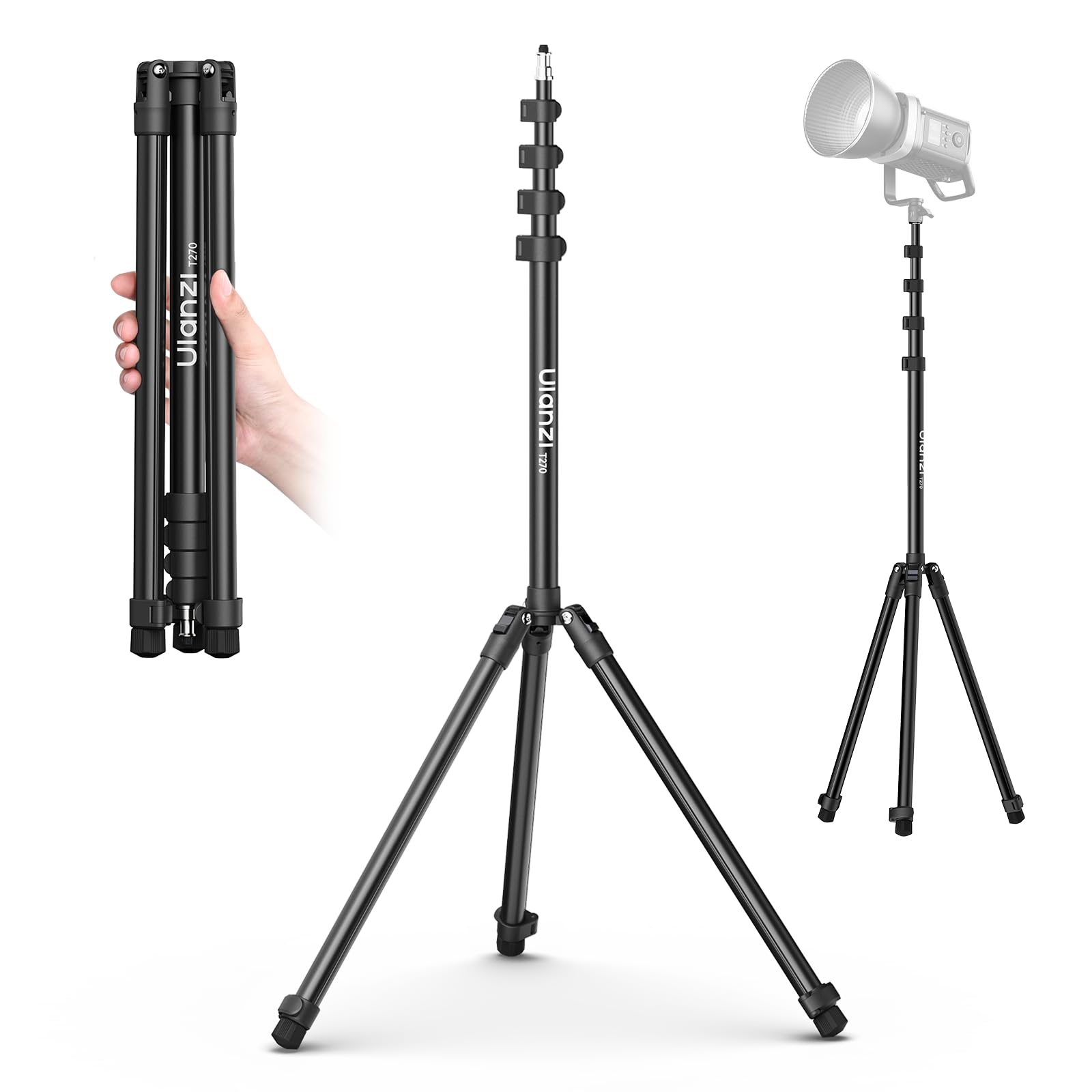 Ulanzi T270 Light Stand - 8.8Ft/270Cm Adjustable Photography Light Stand Tripod, Aluminum Portable Studio Lighting Stand For Softbox, Led Video Light, Reflector, Strobe, Photo Video Photography