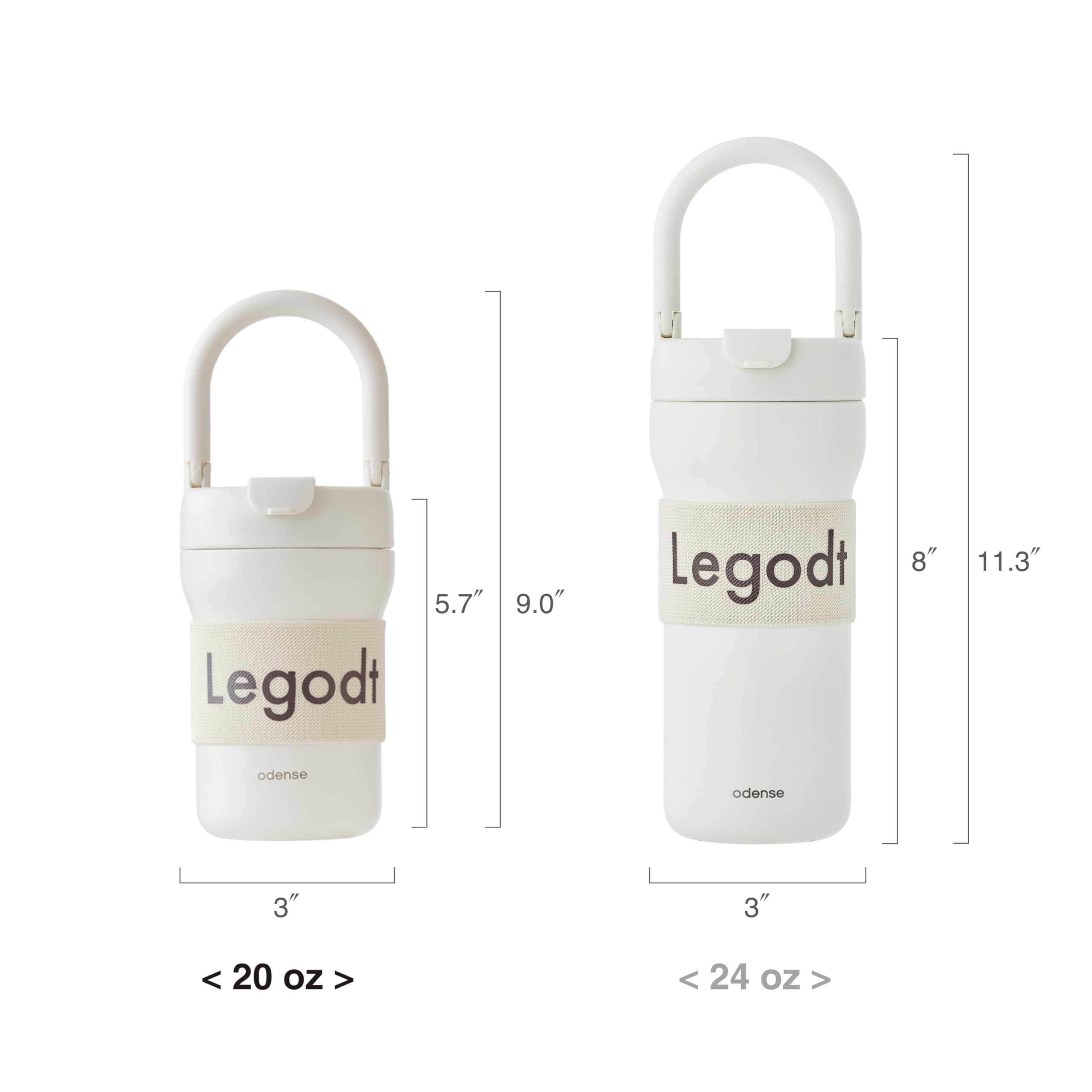 Odense Legodt 2 Way Tumbler 15.2Oz With 2 In 1 Lid & Flexible Handle - Straw Available Insulated