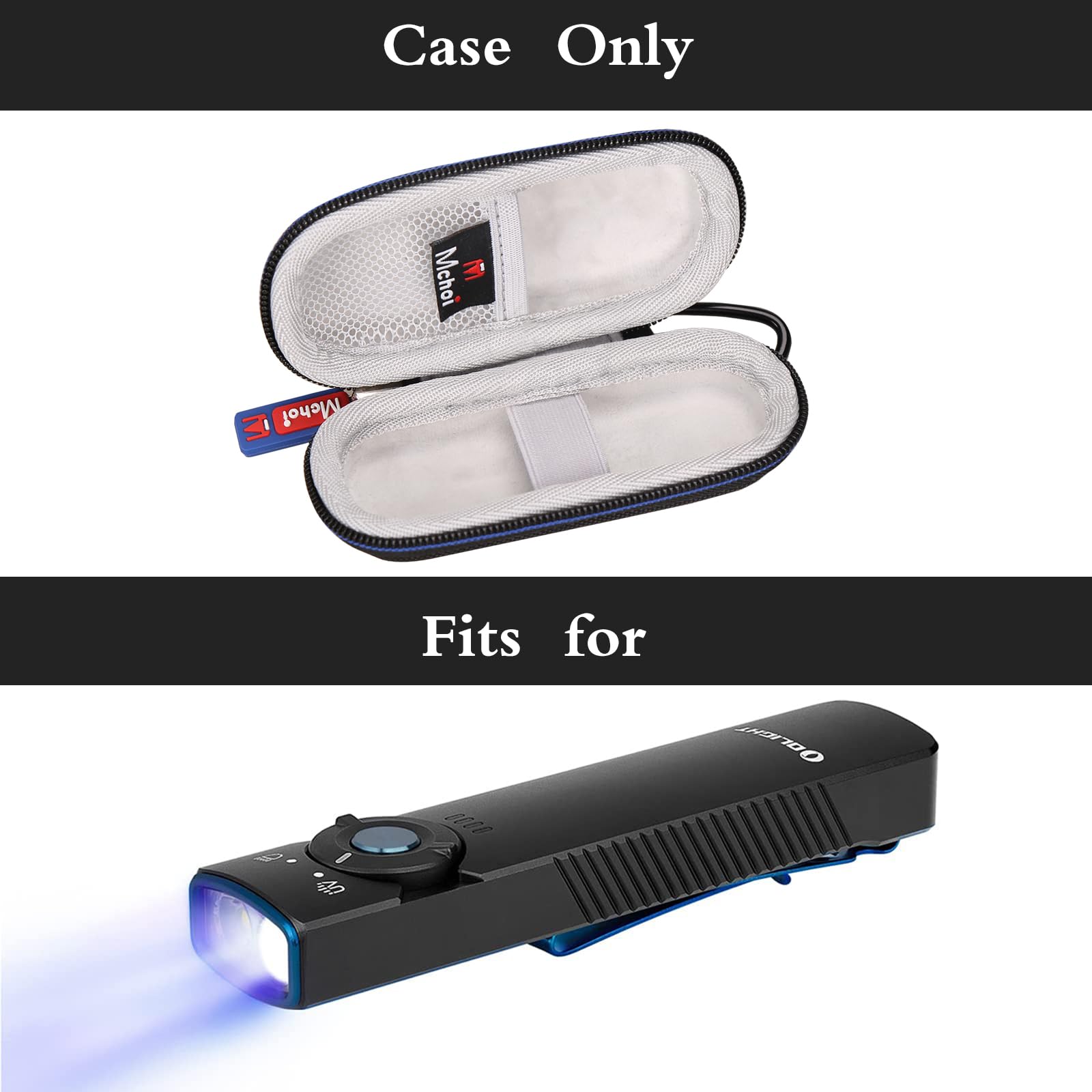 Mchoi Hard Case For Olight Arkfeld Uv 365Nm Black Light With 1000 Lumens White Led Flashlight, Waterproof Shockproof Led Flashlight Protective Case