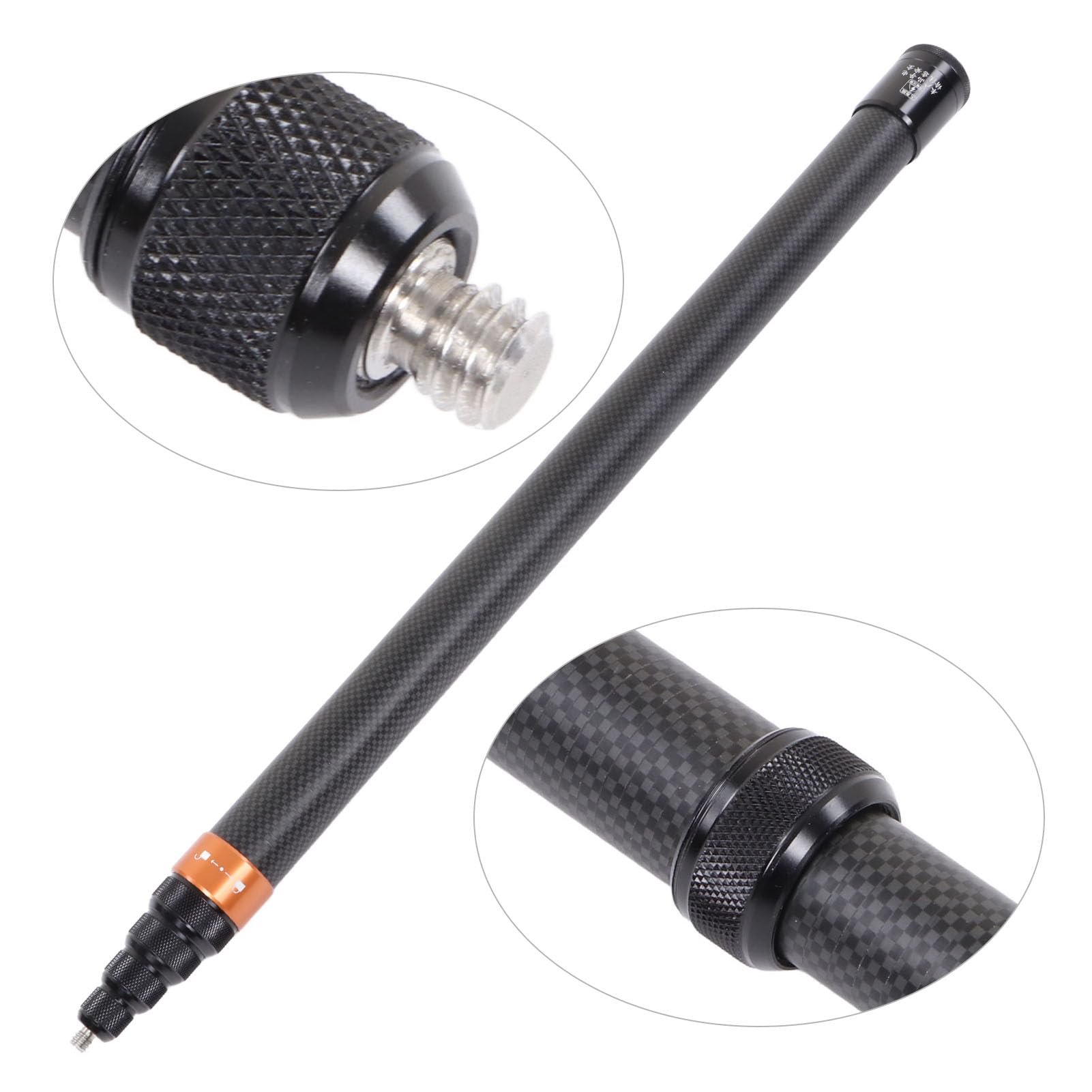 Yunseity Action Camera Selfie Stick, 9.8Ft Extendable Selfie Stick, 9 Sections Aluminum Alloy Camera Selfie Stick For Insta360 X3 For One Rs For Go 2 For One X2 One R One X (Orange)