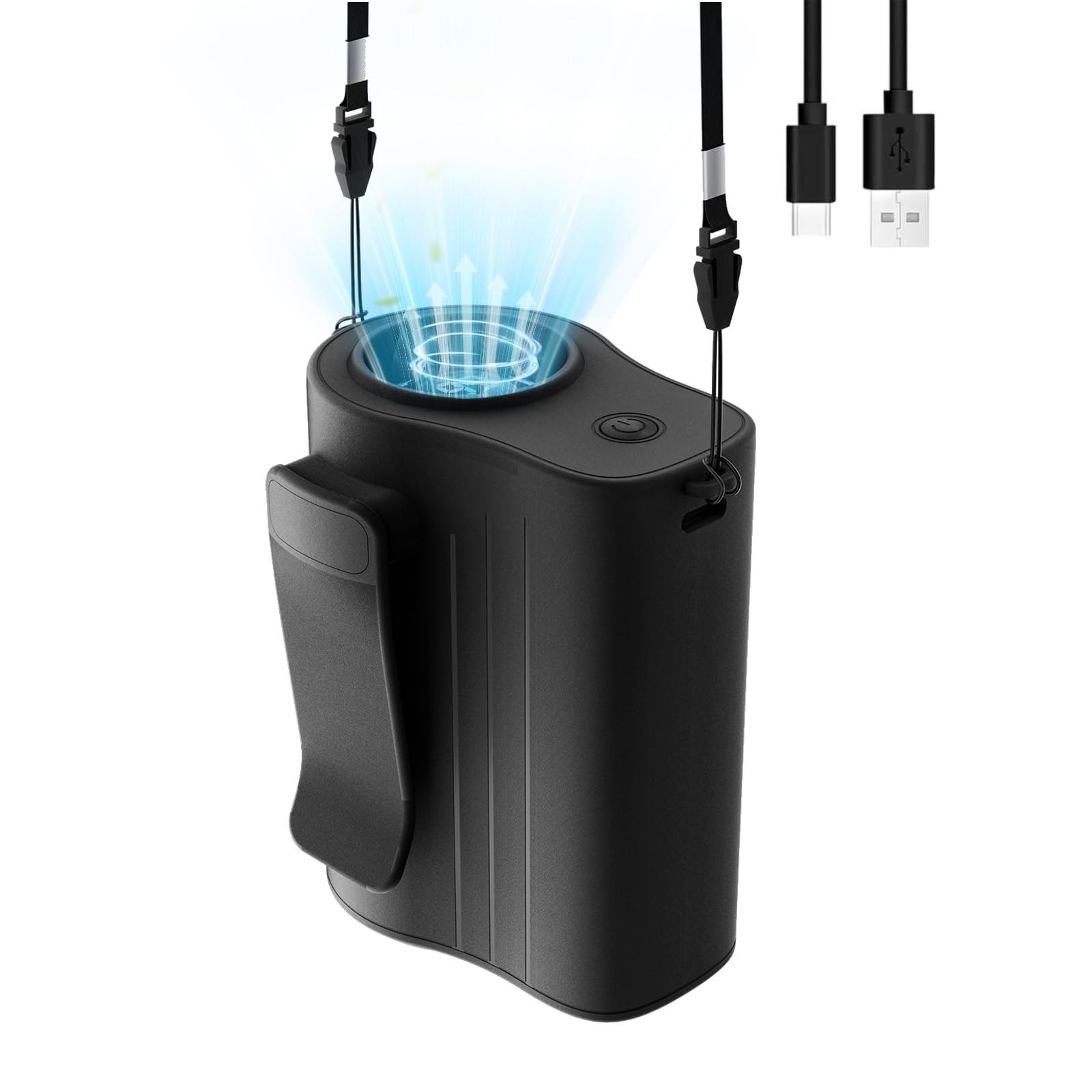 Girasol Portable Waist Fan Rechargeable With 100 Speeds 13300Rpm Strong Airflow, 4000 Mah - Koospark
