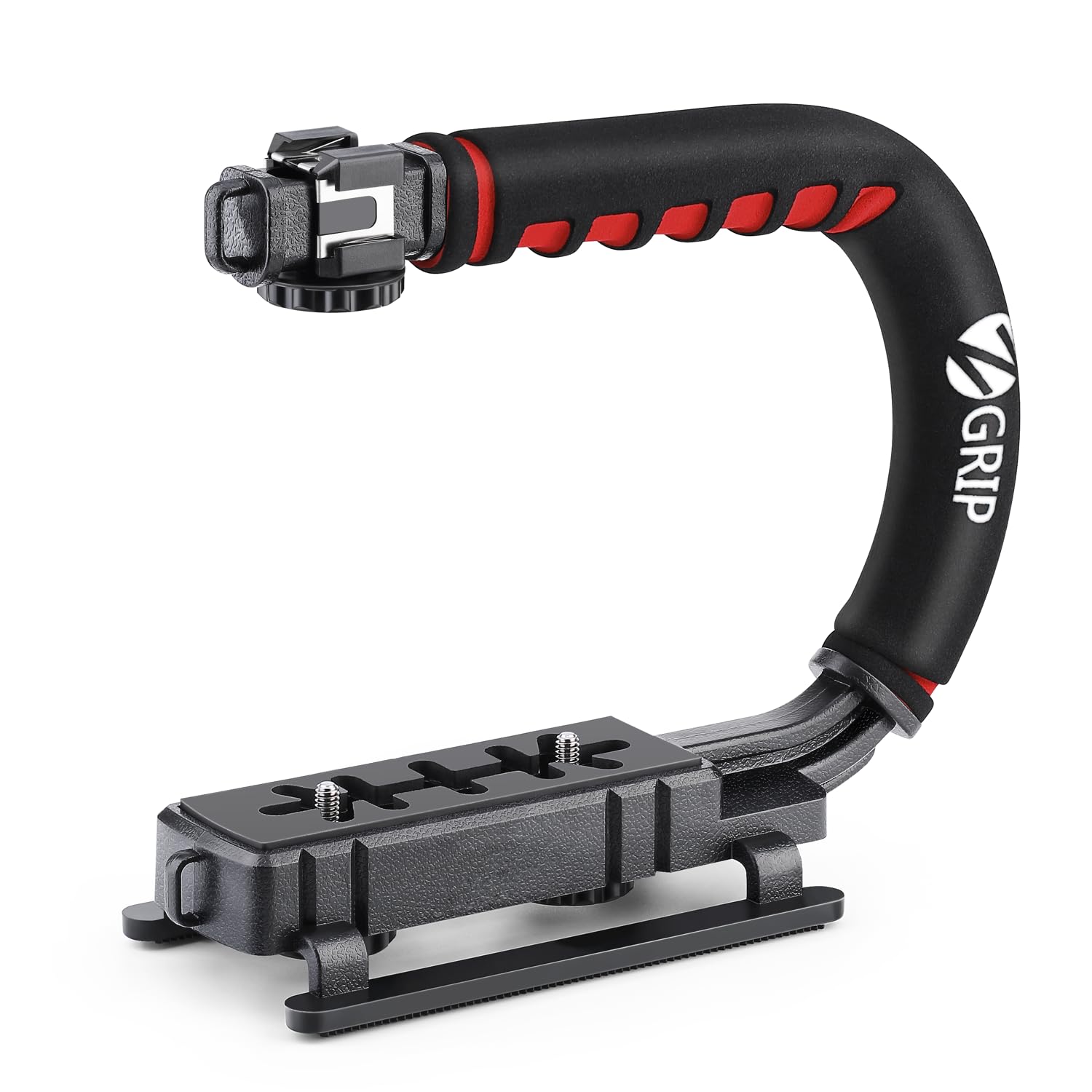 Neotter Handheld Stabilizer, Video Action Stabilizing Handle Grip With Cold Shoe Mount For All Camera Camcorder Dslr