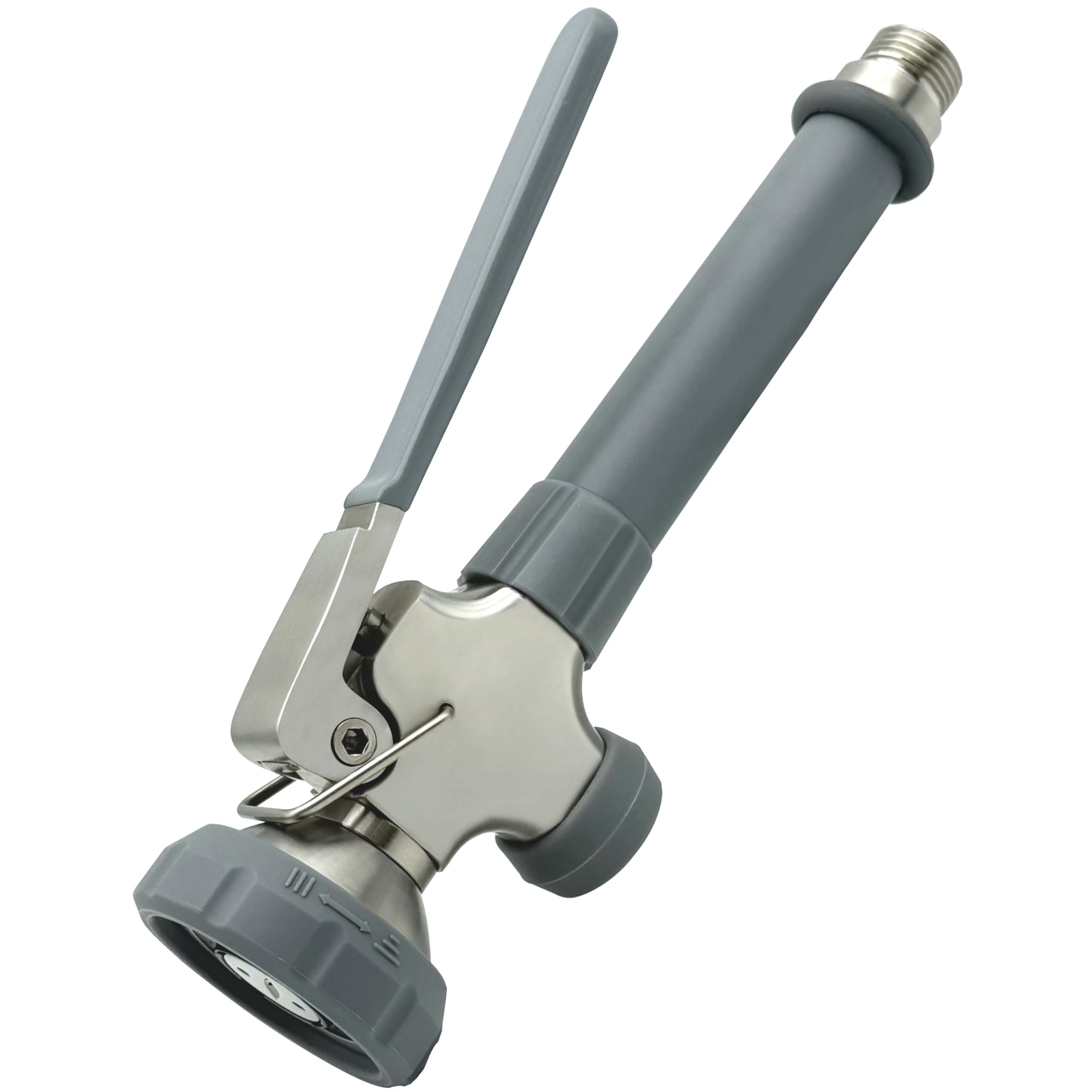 Achelous Pre Rinse Spray Valve Head Dual Function, Commercial Sink Faucet Sprayer Head With Grip Handle, High Pressure Dish Sprayer Nozzle For Commercial Kitchen Faucet Replacement (Grey)