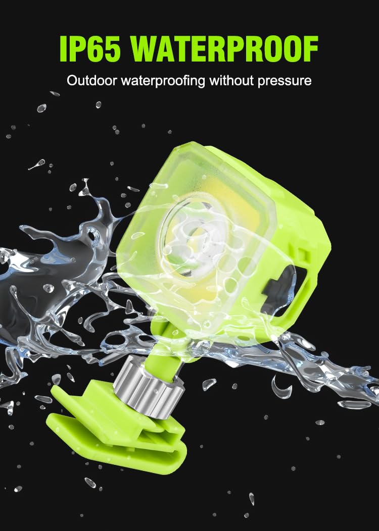 Kunhe 4 Pack Rechargeable Headlights For Crock Fitting Outdoor Waterproof Led Flashlight For Shoes Accessories 5 Light Modes Croc Lights For Kids