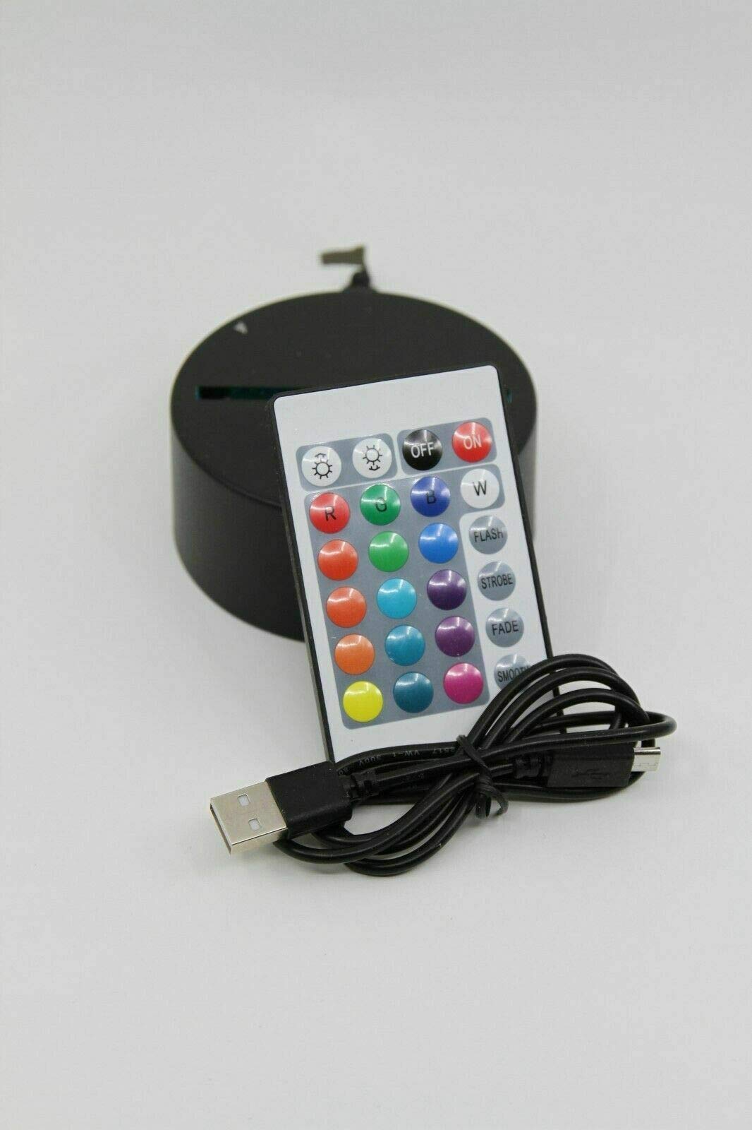 Mirror Mania Mickey Night Light Up Led Desk Table Lamp Personalized Engraved Name Made To Order Home Girls Boys Room Decor, 16 Bright Color Options With Remote, A Must Have