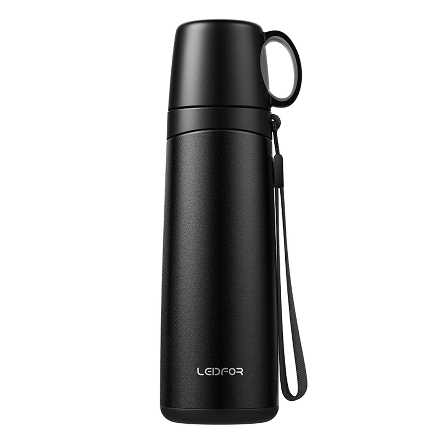 Coffee Travel Mug Vacuum Insulated Thermal Water Bottle Build-In Lid Cup Stainless Steel Leak Proof