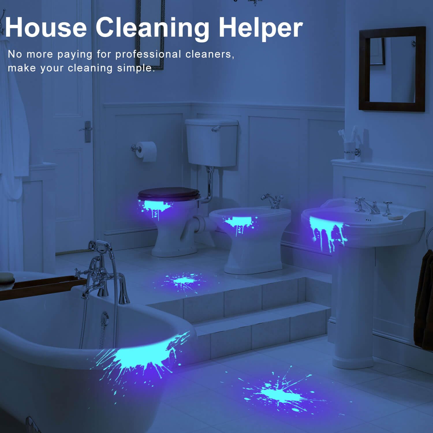 Acisa Uv Blacklight Flashlight - 365Nm And 395Nm Black Light For Uv Glue Curing, Urine Stain Detection, Anti-Counterfeiting, And More - Compact Handheld Ultraviolet Torch Wood'S Lamp