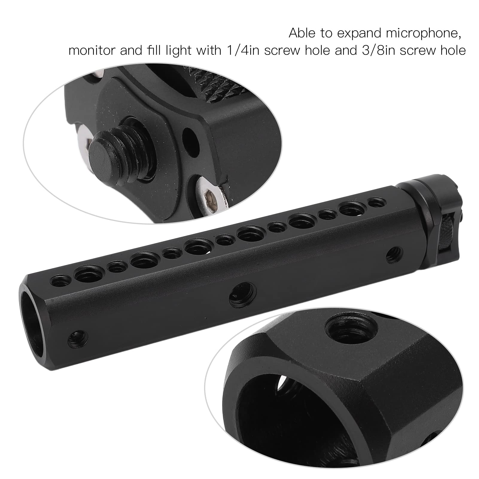 Agatige Stabilizer Handle Grip,Stabilizer Handle,Aluminum Alloy Hand Grip Extension Rod Holder With 1/4In 3/8In Screw Hole For Weebill 2 Stabilizer