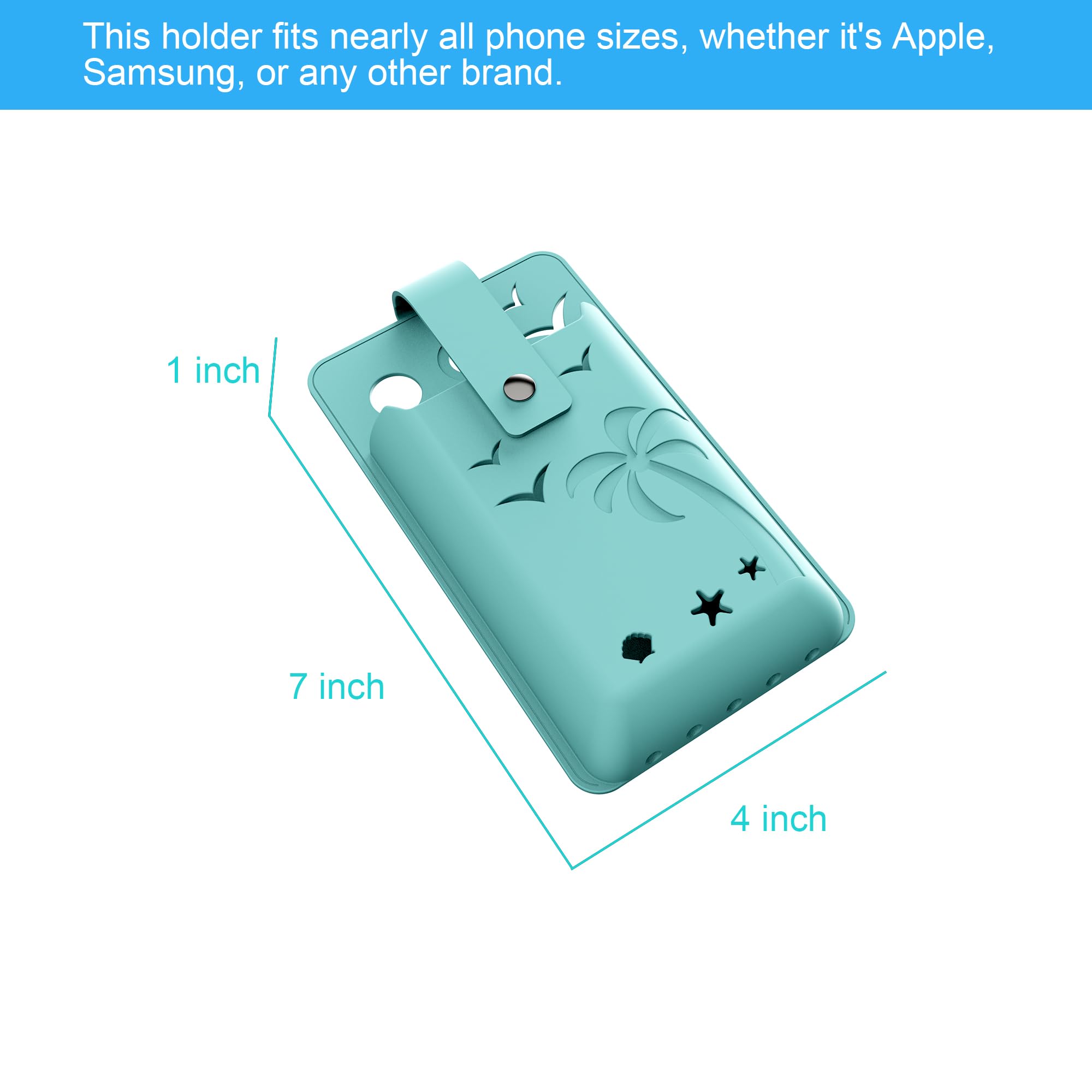 Ocing Phone Holder With Security Lock - Beach Tote Bag Organizer Attachment And Accessories (Sky Blue)