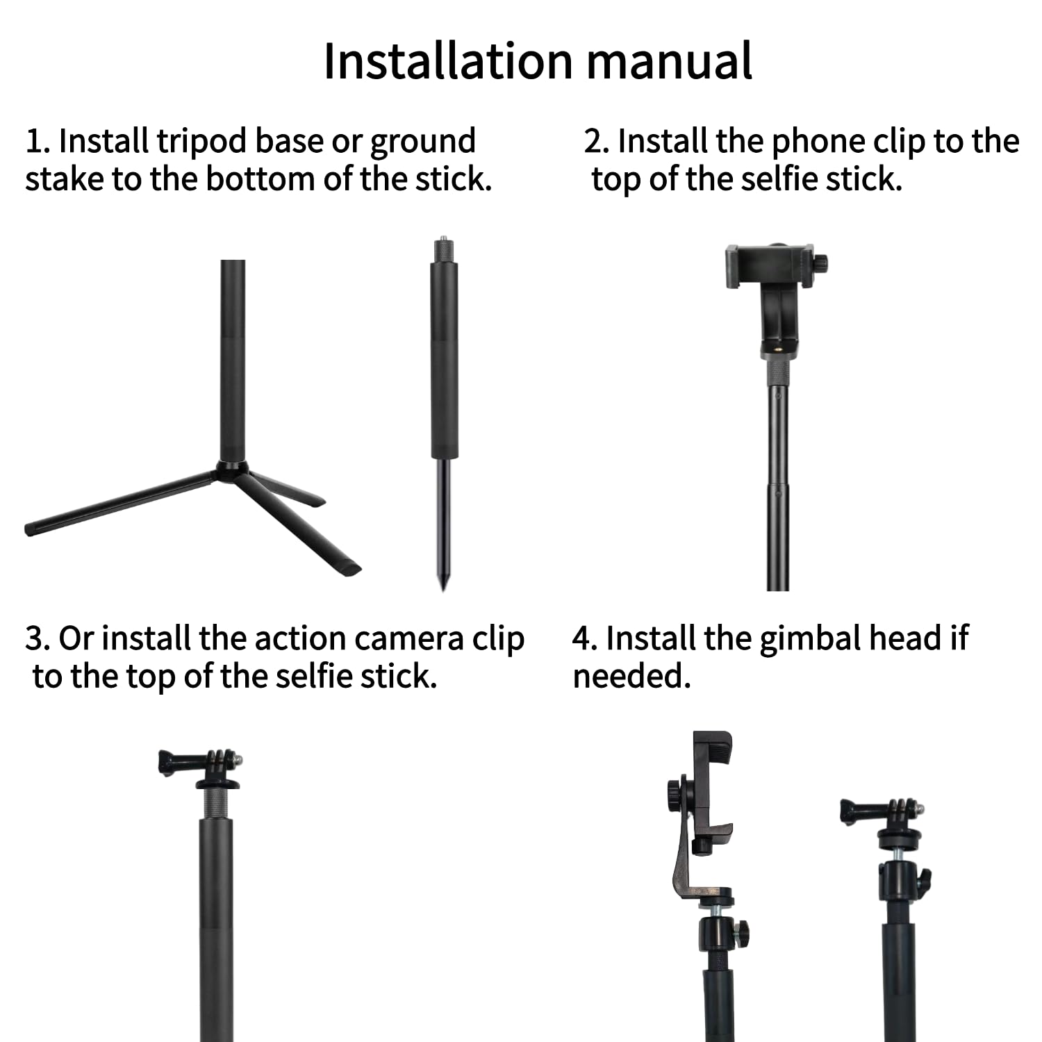 Yki Golf Tripod And Monopod Selfie Stick With Ground Spike Stake, Golf Swing Analyzer Phone Holder For Training Aid, Golf Selfie Stick Tripod For Recording Swings