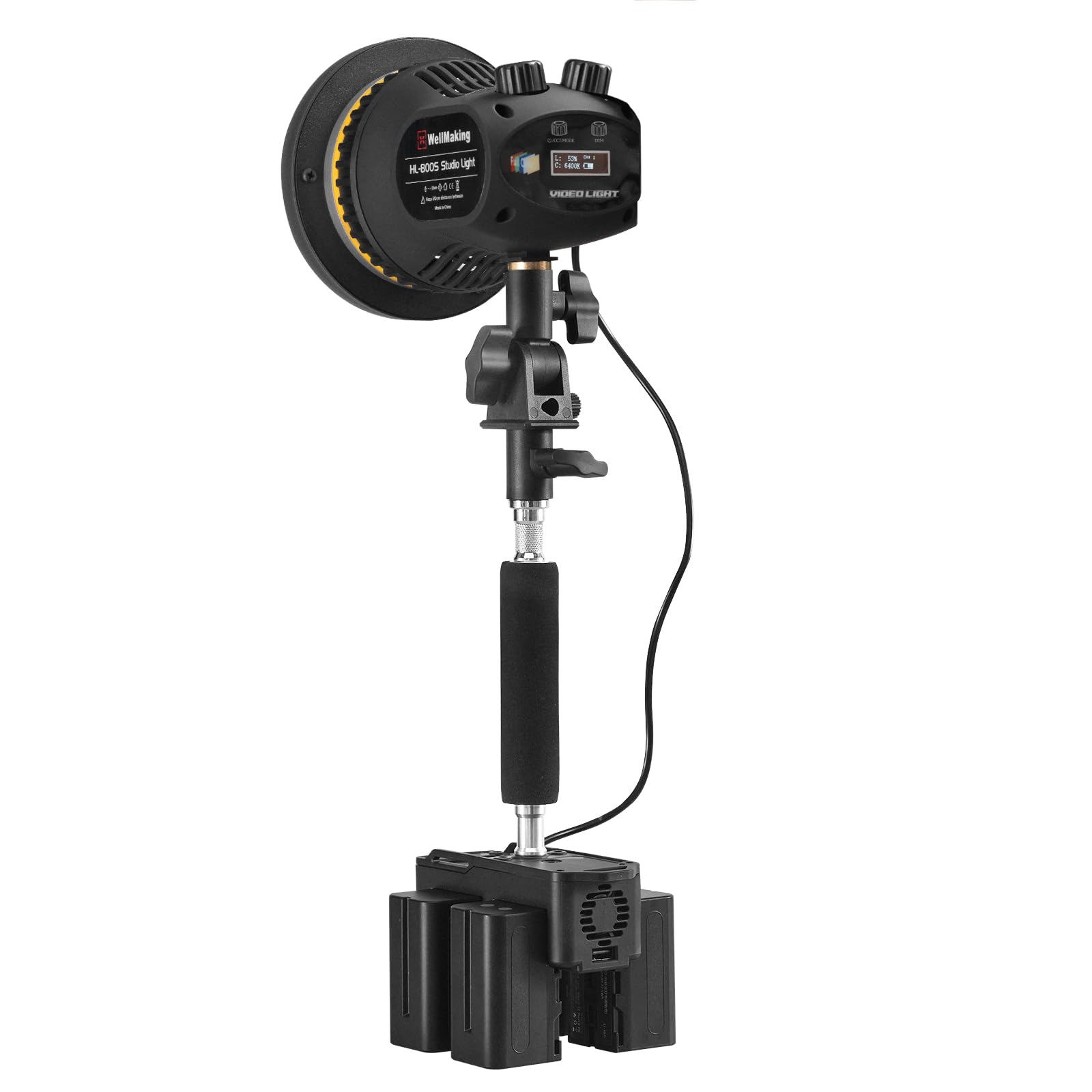 Wellmaking Camera Handle Grip Support Mount Universal Handle Grip Camera Stabilizer With 1/4 Inches Male Screw For Digital Video Camera Camcorder Action Camera Led Light