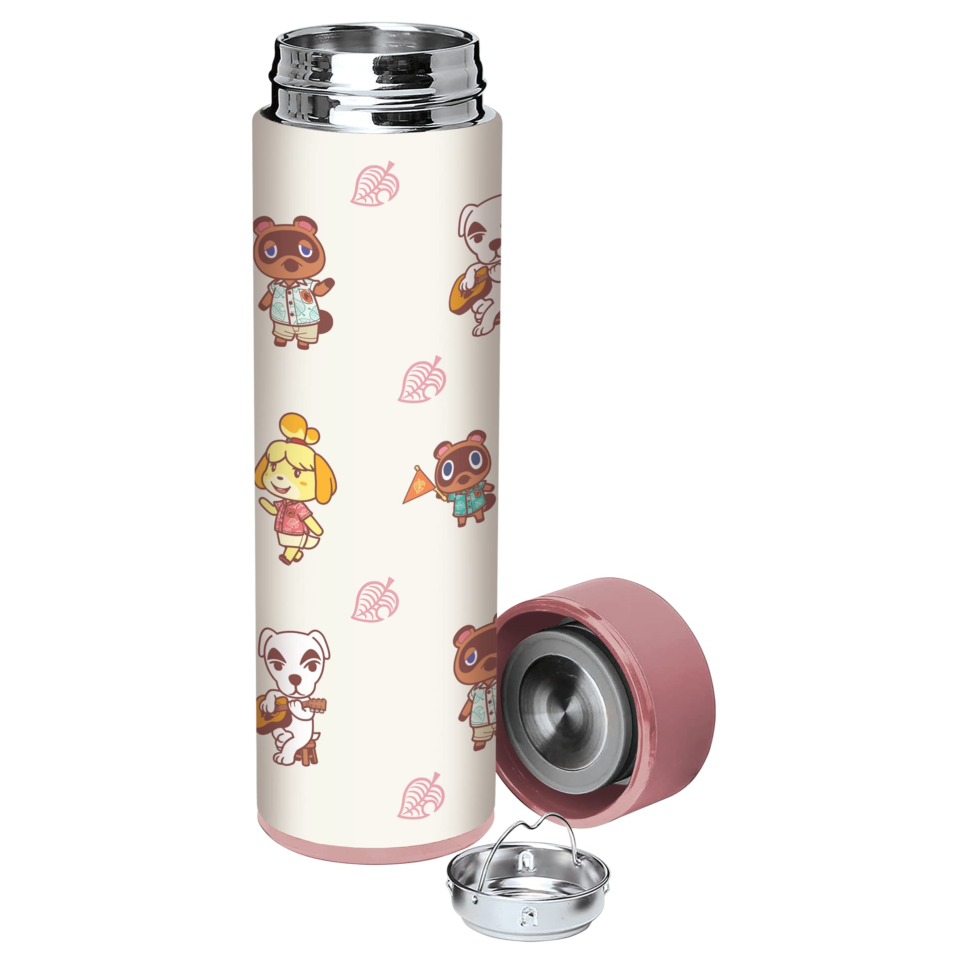 Animal Crossing 17Oz, Insulated, Stainless Steel, Leak Proof, Water Bottle (Island Idols)