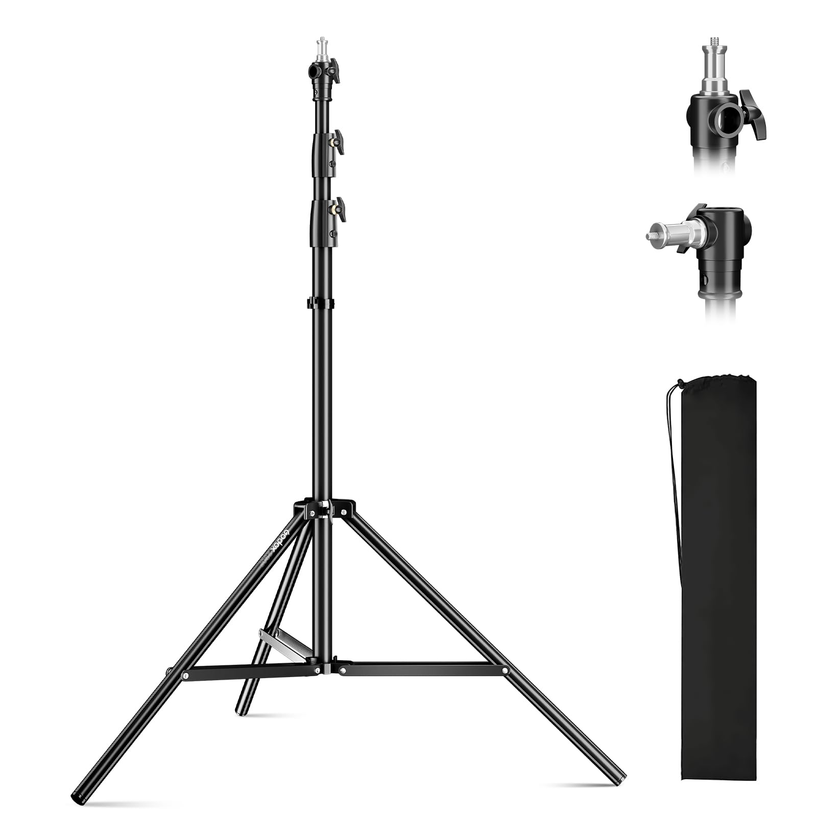 Godox Light Stand 112In/9.3' Photography Light Stand Heavy Duty With 1/4” To 3/8” Universal Screw Carry Bag Portable For Photography Studio Portrait Shooting