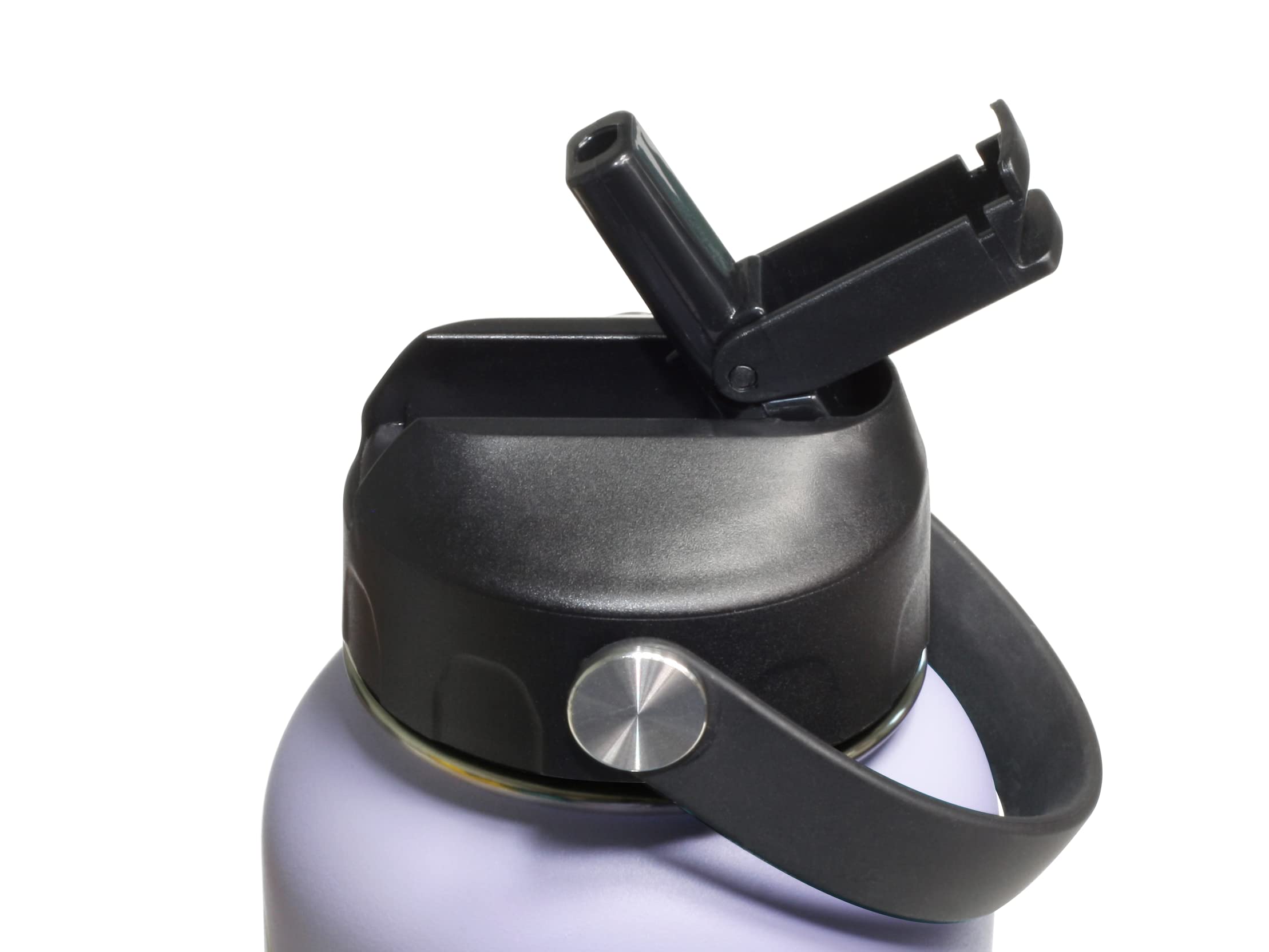 32Oz Stainless Steel Insulated Water Bottle One-Touch Open Chug Lid & Covered Straw Lid Wide Mouth