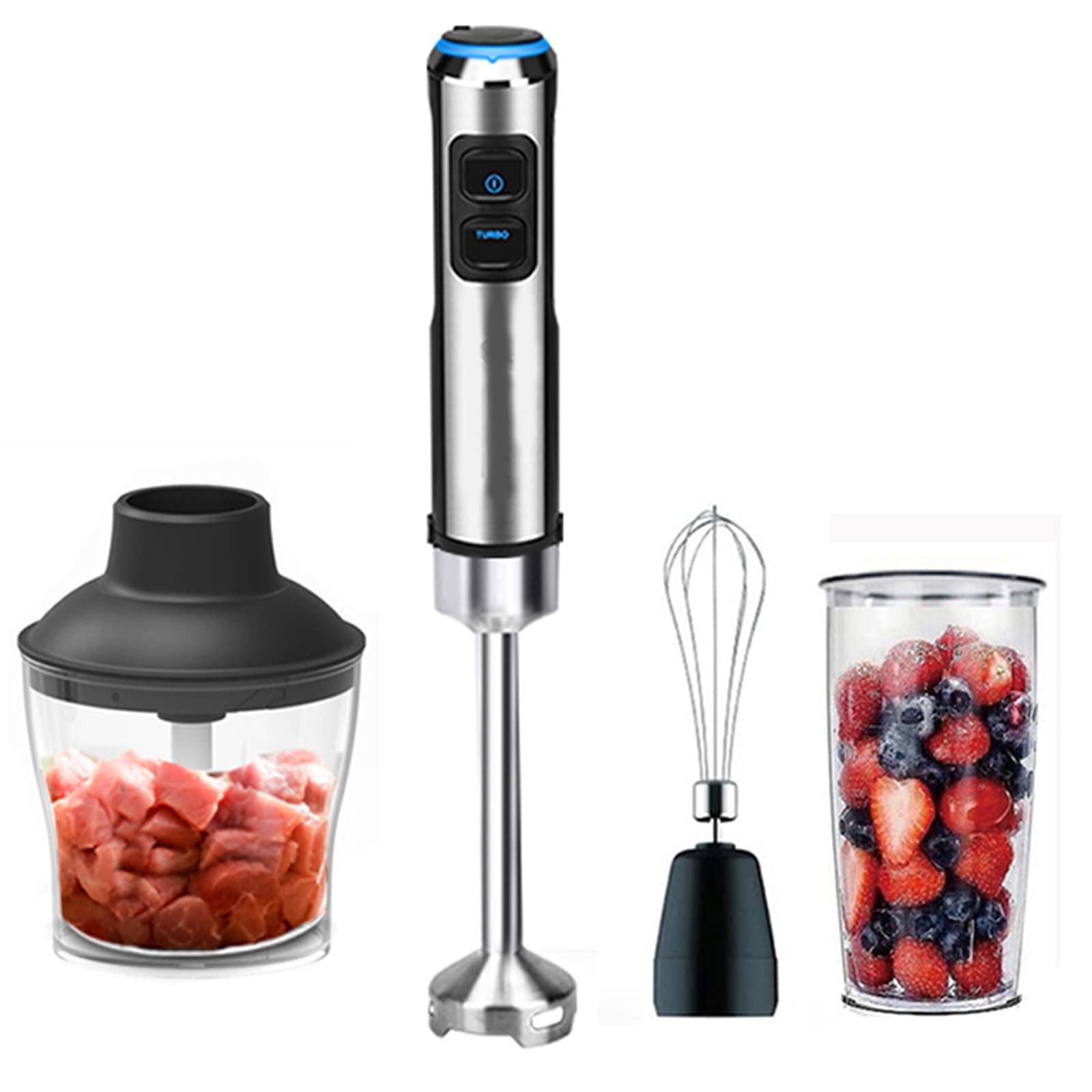 Jzlamp 1200W Electric Stick Hand Blender Mixer Hand Immersion Egg Whisk Mixer Juicer Meat Grinder Food Processor