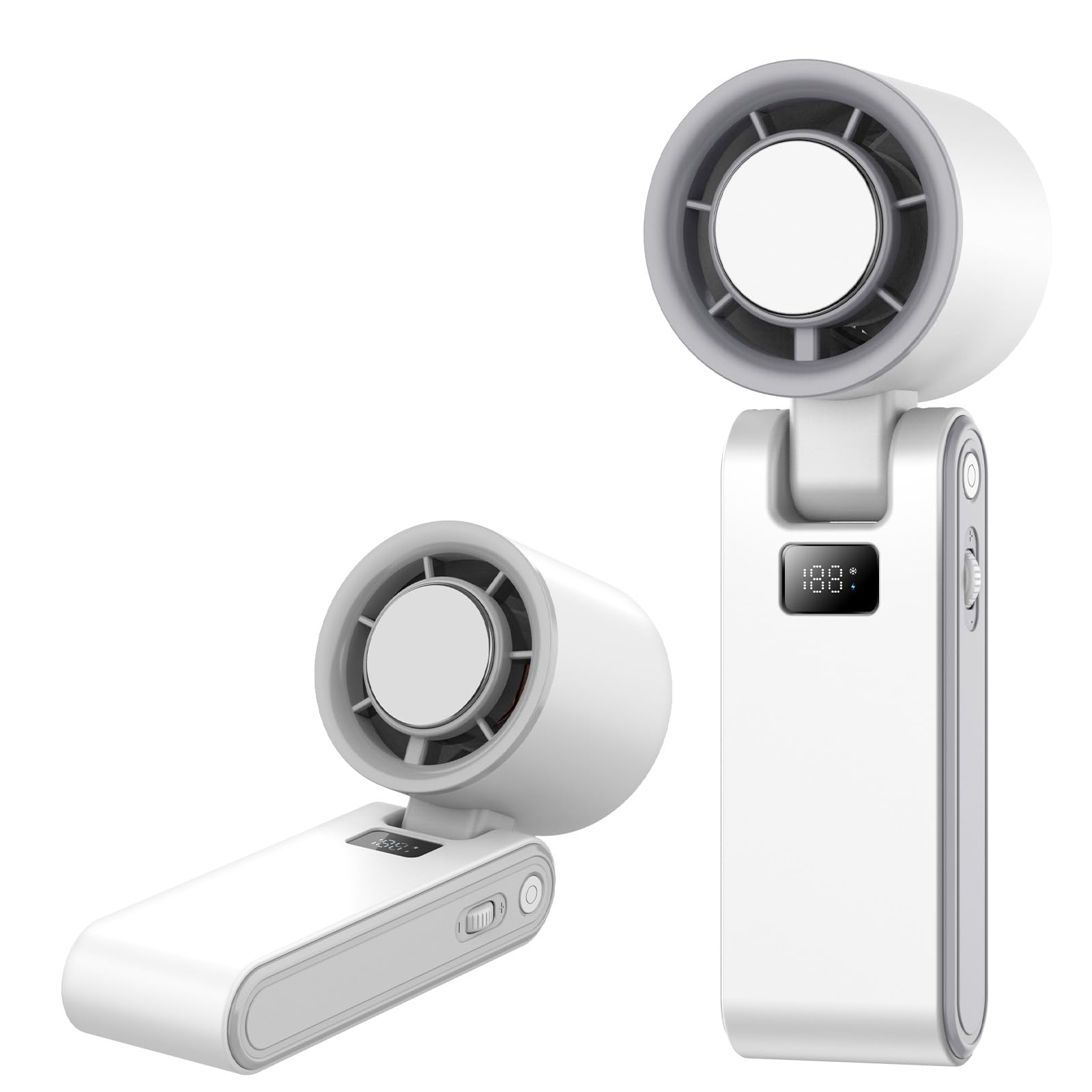 Portable Fan, Handheld Semiconductor Fan With 100 Adjustable Speeds & Led Display - 3000Mah Battery - Koospark