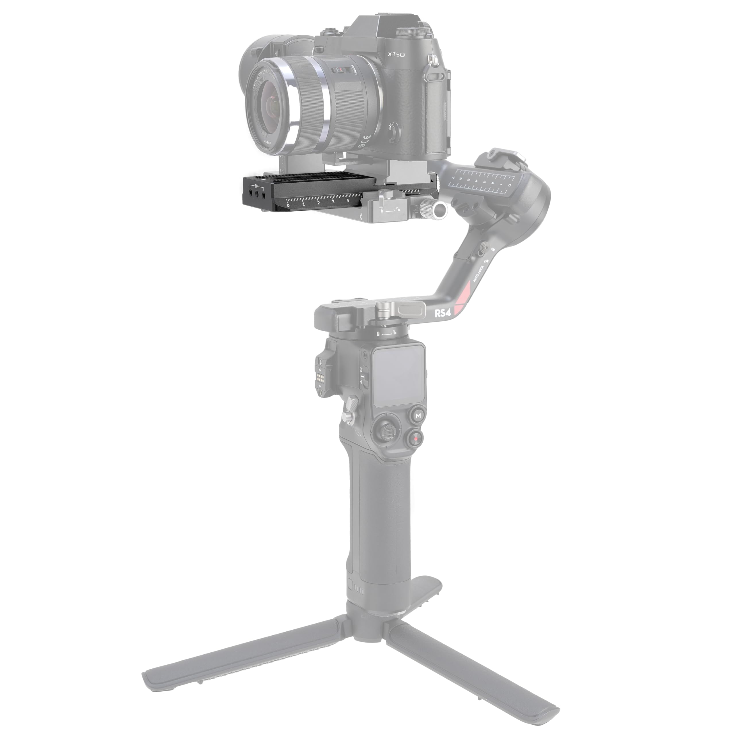 Focusfoto Lower Quick Release Baseplate Qr Plate For Dji Ronin Rs4/Rs4 Pro Gimbal Stabilizer, Compatible With Rs2/Rs3/Rs3 Pro Arca-Swiss Standard Camera Tripod Ballhead