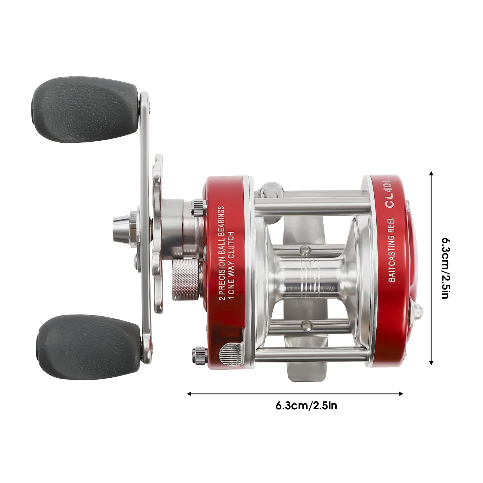 Fifizoo Round Baitcasting Reel, Reinforced Metal Body Conventional Reel For Catfish, Striper Bass, Inshore Saltwater Fishing, Deep Sea Fishing, Baitcasting Fishing Reel