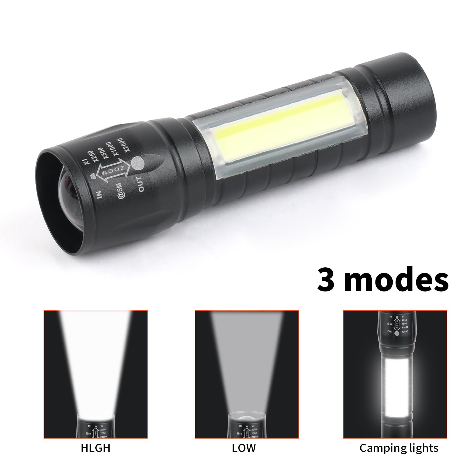 Hilngav 5 Pack Mini Small Pocket Led Flashlight Usb-C Rechargeable High Lumens Bright Powerful Edc Flash Lights - Aluminum Handheld Flashlight Bulk For, Portable Camping Christmas