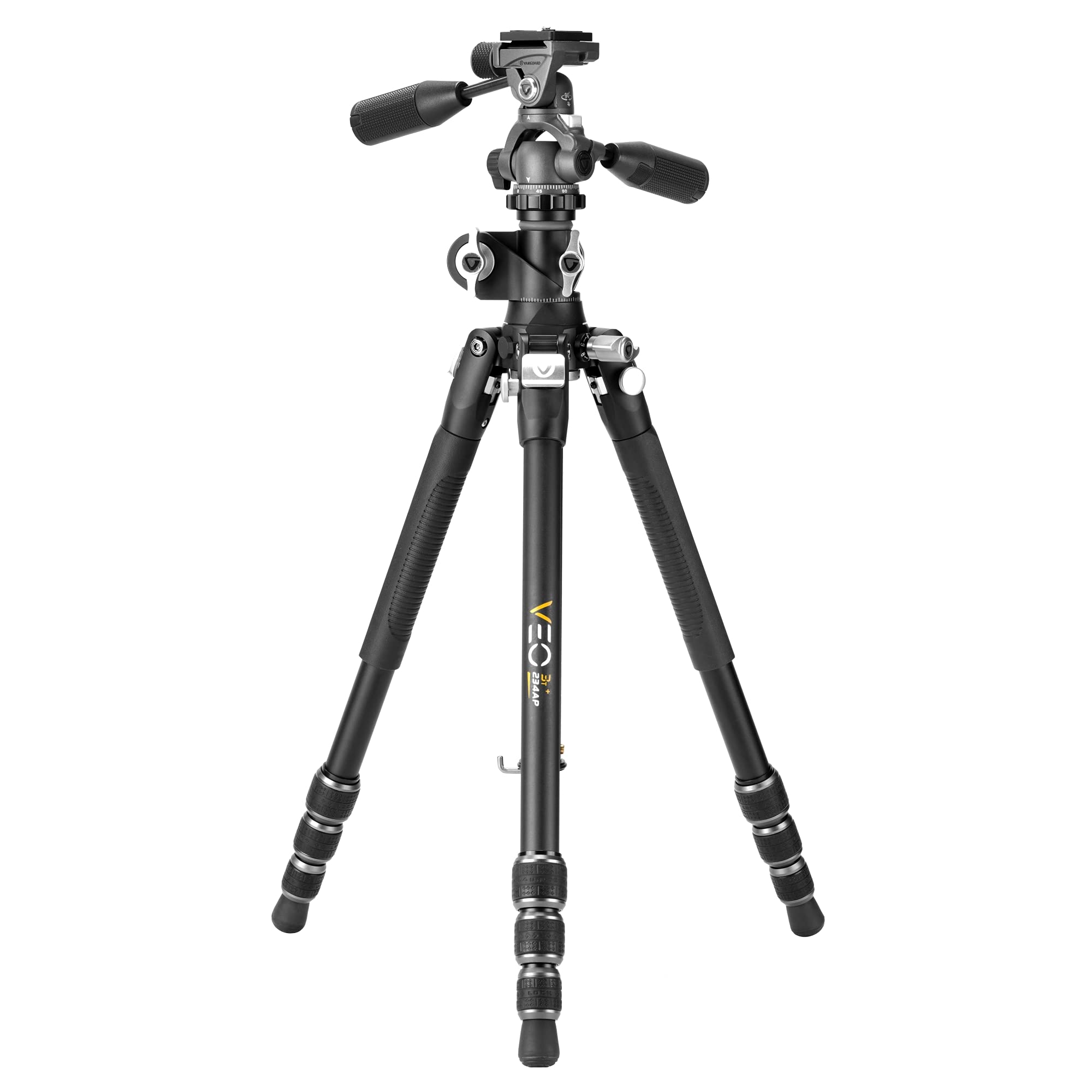 Vanguard Veo3T+234Ap Aluminum Travel Tripod With Pan Head And Multi-Angle Center Column For Overhead Shots