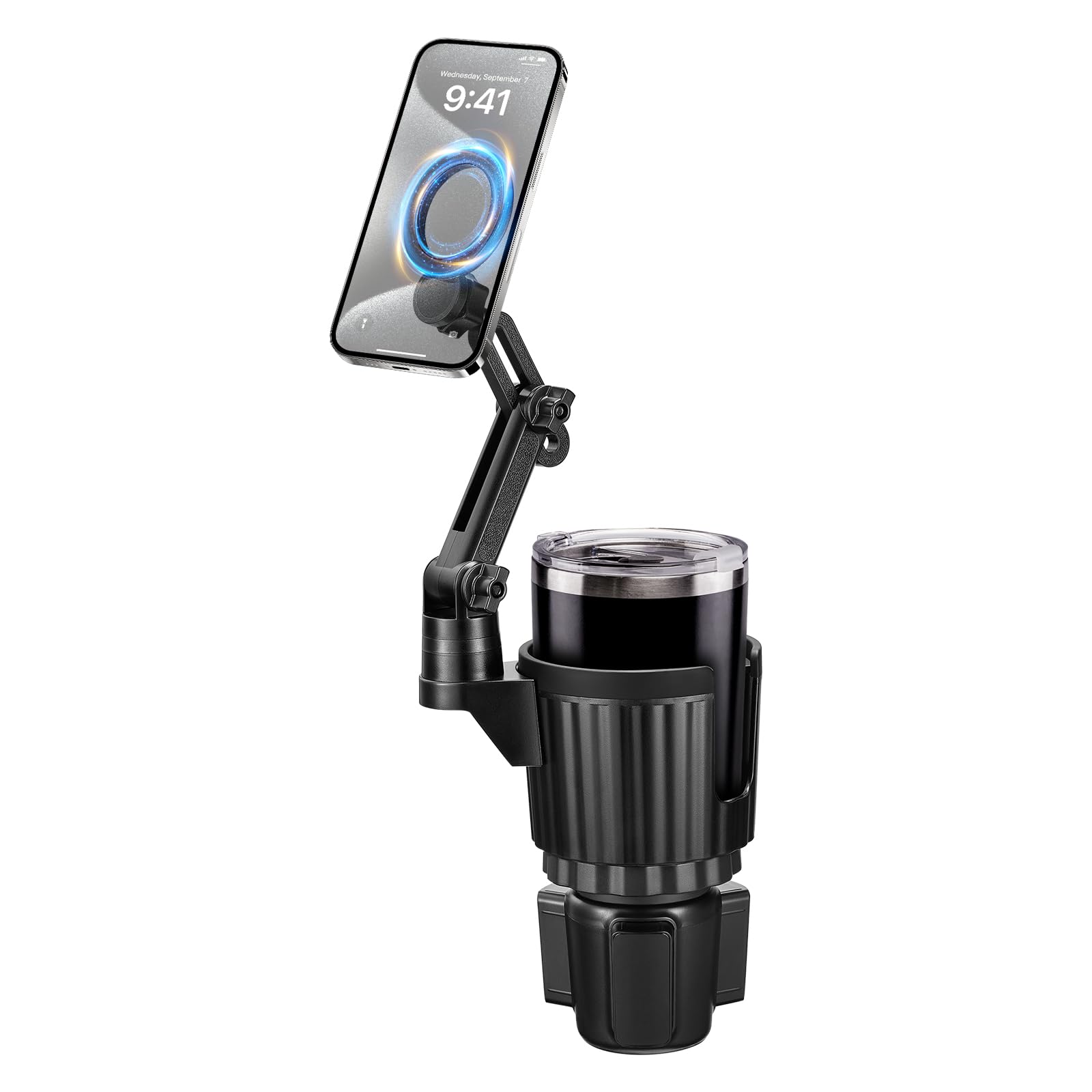 This Hill Magnetic Cup Holder Phone Mount, Compatible With Magsafe, Adjustable Height Car Cup Holder Compatible With Iphone 16 Pro Max / 15/14 / 13/12 Series, Secure Fit For Car Or Suv