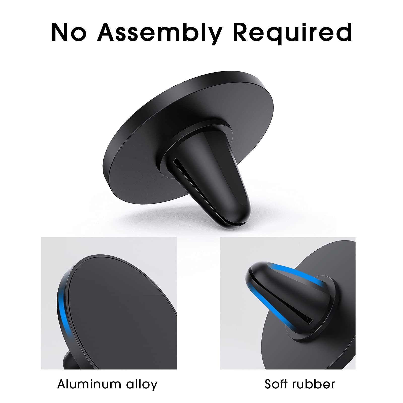 Techmatte For Magsafe Car Mount, Magnetic Air Vent Phone Holder For Car Compatible With Iphone 16 15 14 13 12 Pro Max Plus Mini & Magsafe Case, Portable Electronic Device Mount (2 Pieces, Black)