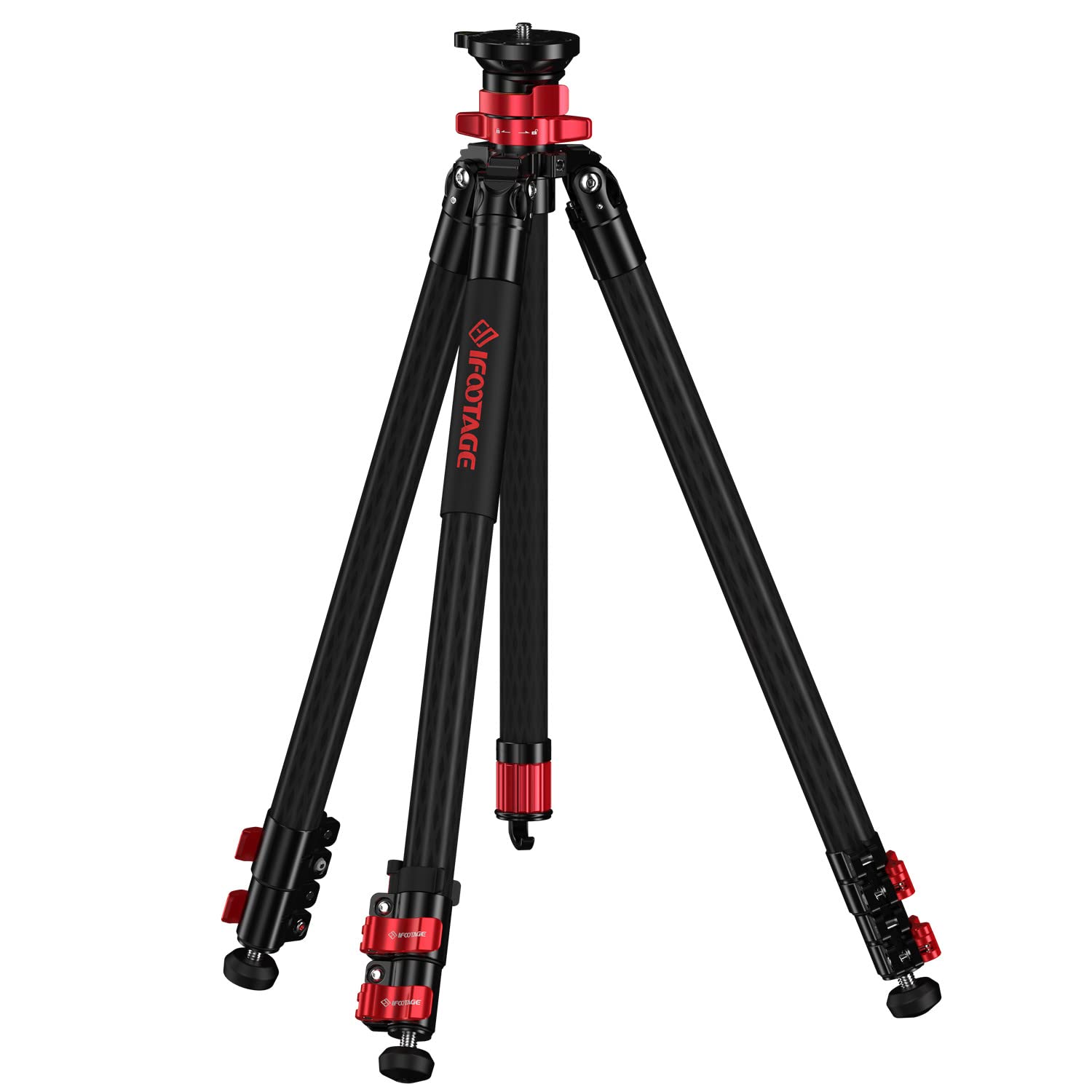 Ifootage Tc6S Carbon Camera Tripod, Professional Video Tripod 3 Sections With Centre Pole,360 °Rotate Ball Head,Compatible With Dslr Camcorder
