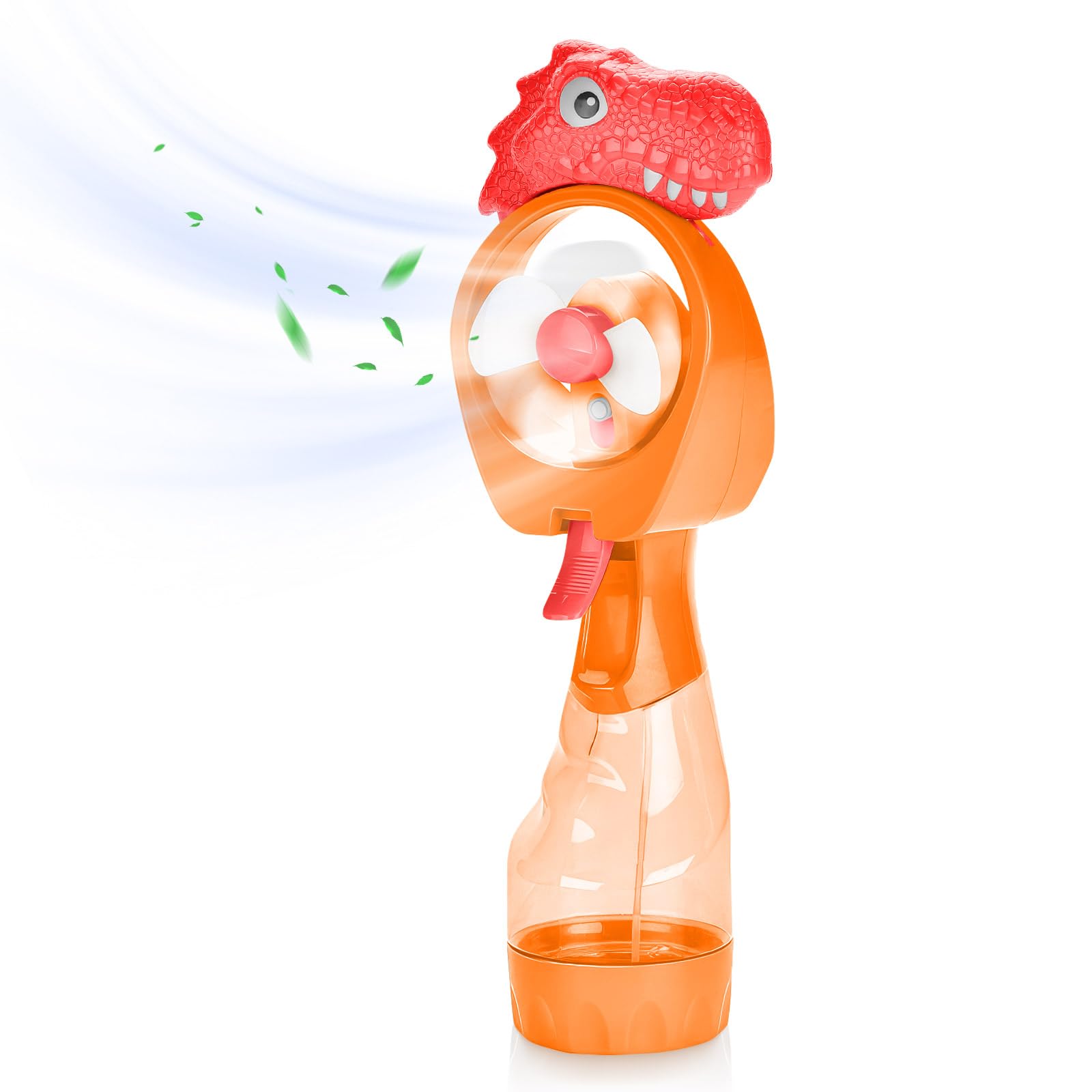 Qearfun Dinosaur Handheld Misting Fan With Water Spray,Personal Fan With Battery Operated - Koospark