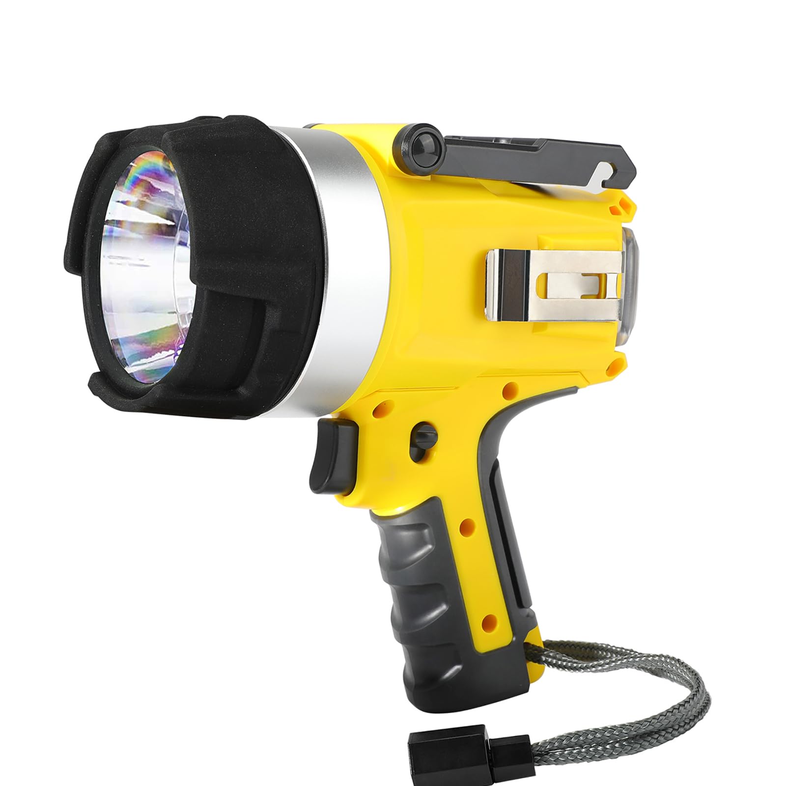Lidefox 18W Spotlight Handheld Rechargeable Spotlight/Floodlight Ip67 Waterproof Flashlight Super Bright 3500 Lumens With Foldable Stand And Detachable Red Lens