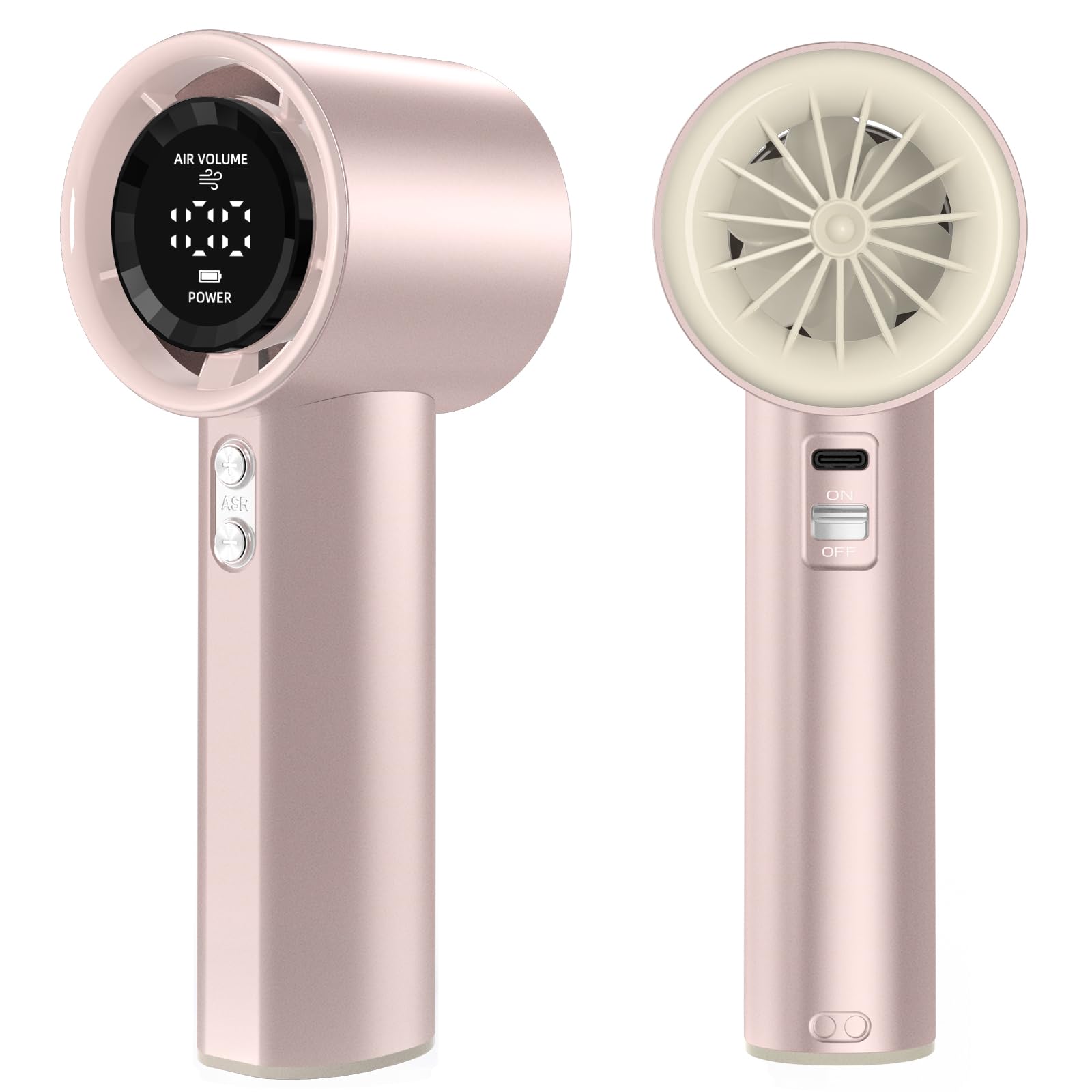 Portable Handheld Fan, Speed (1-100) Adjustable Turbo Personal, 4000Mah Battery Rechargeable Cooling - Koospark