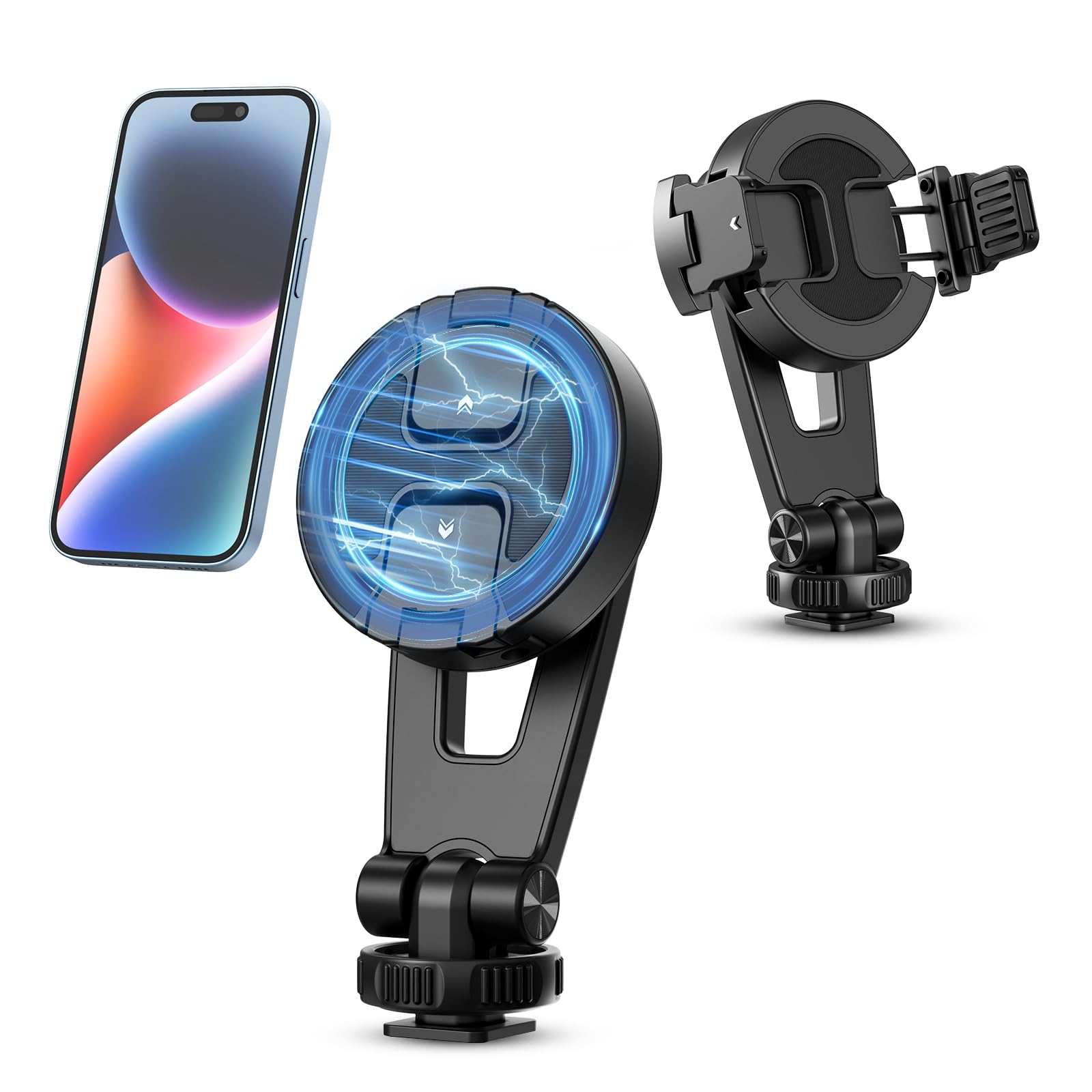 Ulanzi Magnetic Iphone Tripod Mount Ma47, Magnet Phone Holder Adapter Tripod Clamp Compatible With Magsafe For Iphone 12 13 14 15 16 Plus Pro Max All Series And More