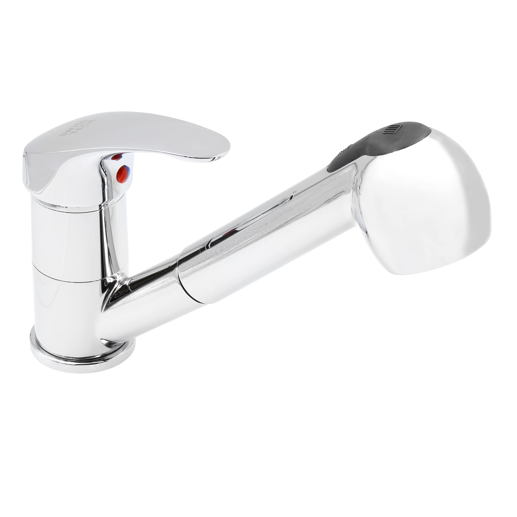 Swiss+Tech St111002We Kitchen Faucet With Pull-Out Sprayer – Solid Brass Kitchen Faucet, Chrome Plated Finish (Single Pack)