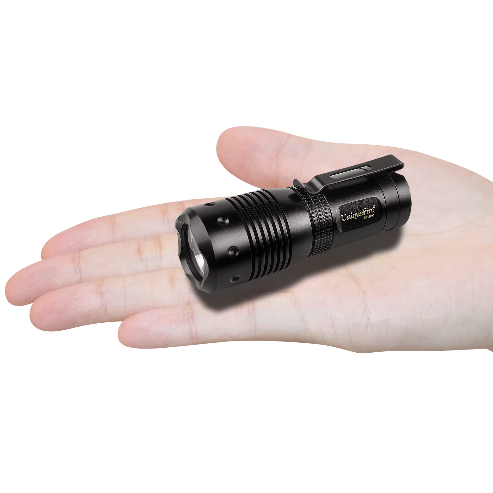 Uniquefire K21 Edc Flashlight Rechargeable Powerful Flashlight 1200 High Lumens Flash Light 5 Modes Super Bright Flashlight With Magnetic End Caps Battery & Charger