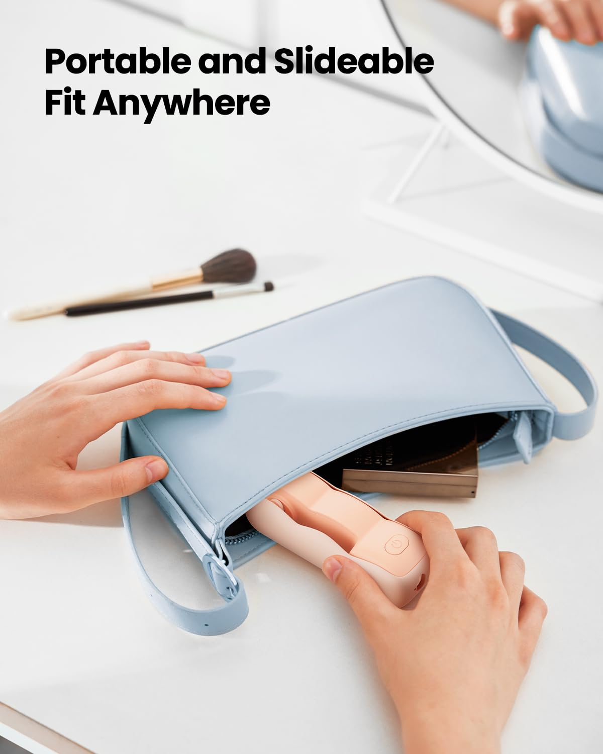 Gaiatop Portable Handheld Fan, Cute Clouds Mini Slide Fan, 3 Speed Usb Rechargeable Small Hand Fan