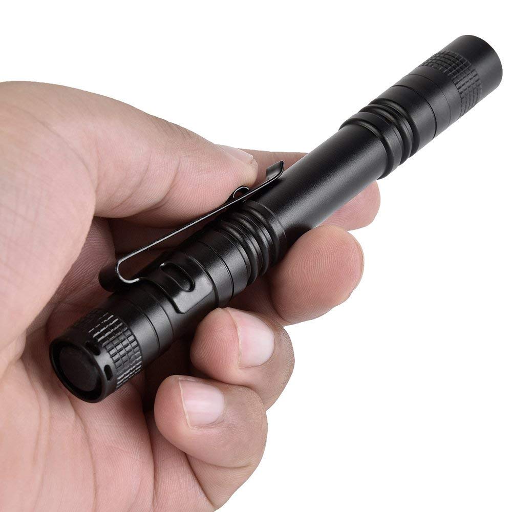 Modoao Led Penlight Flashlight Utility Torch, 4 Pcs 200Lm Penlight Flashlight Utility Torch With Clip Pocket Penlight Portable Emergency Light (4 Pcs)