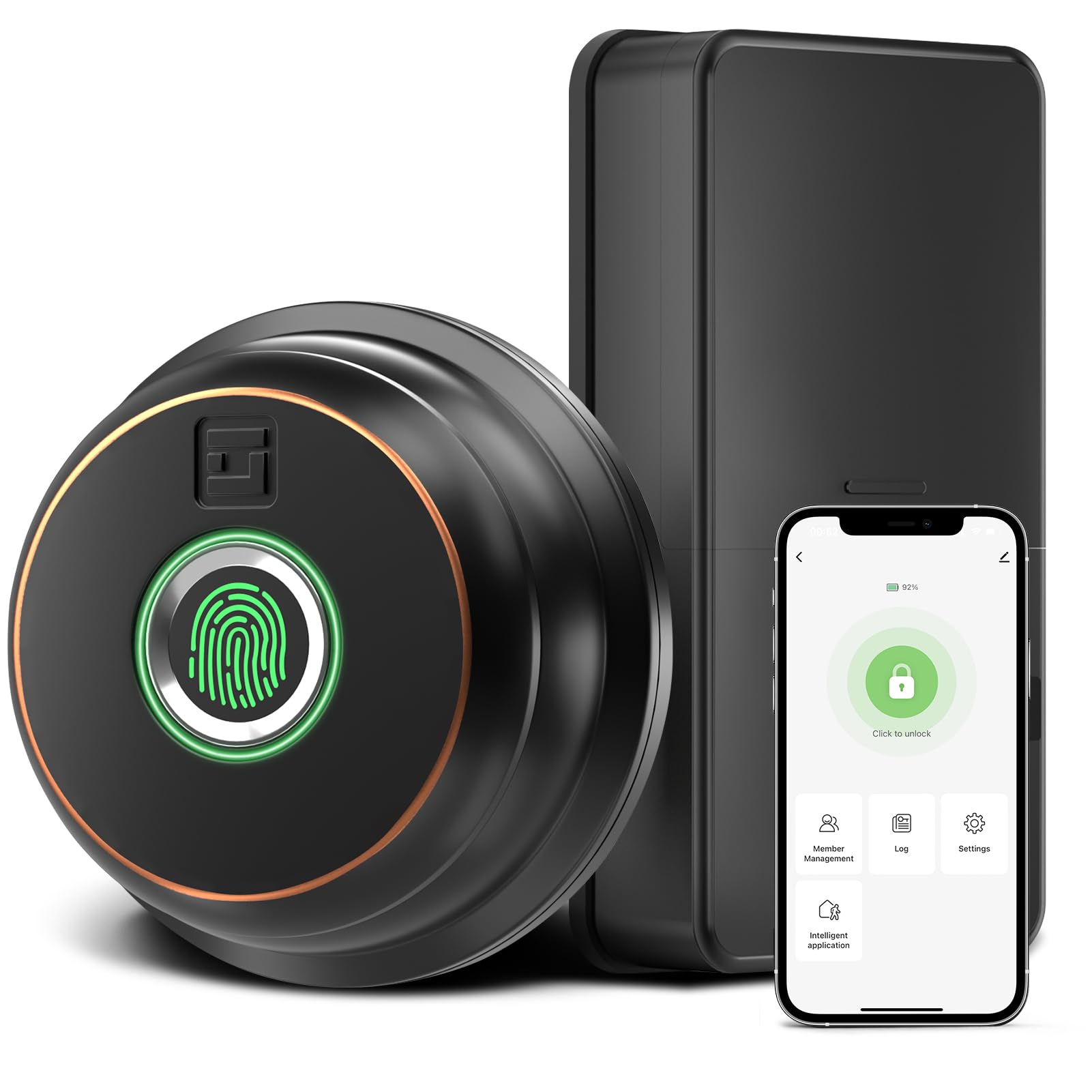 Geektale Fingerprint Deadbolt With App, Smart Deadbolt Lock For Front Door, Keyless Entry Door Lock, Biometric Dead Bolt, Electronic Door Knob